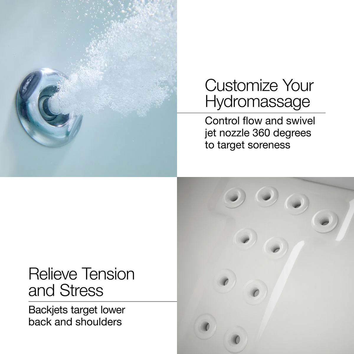 KOHLER K-856-JHE Tea-for-Two 66" x 36" drop-in/undermount whirlpool bath - Image 23