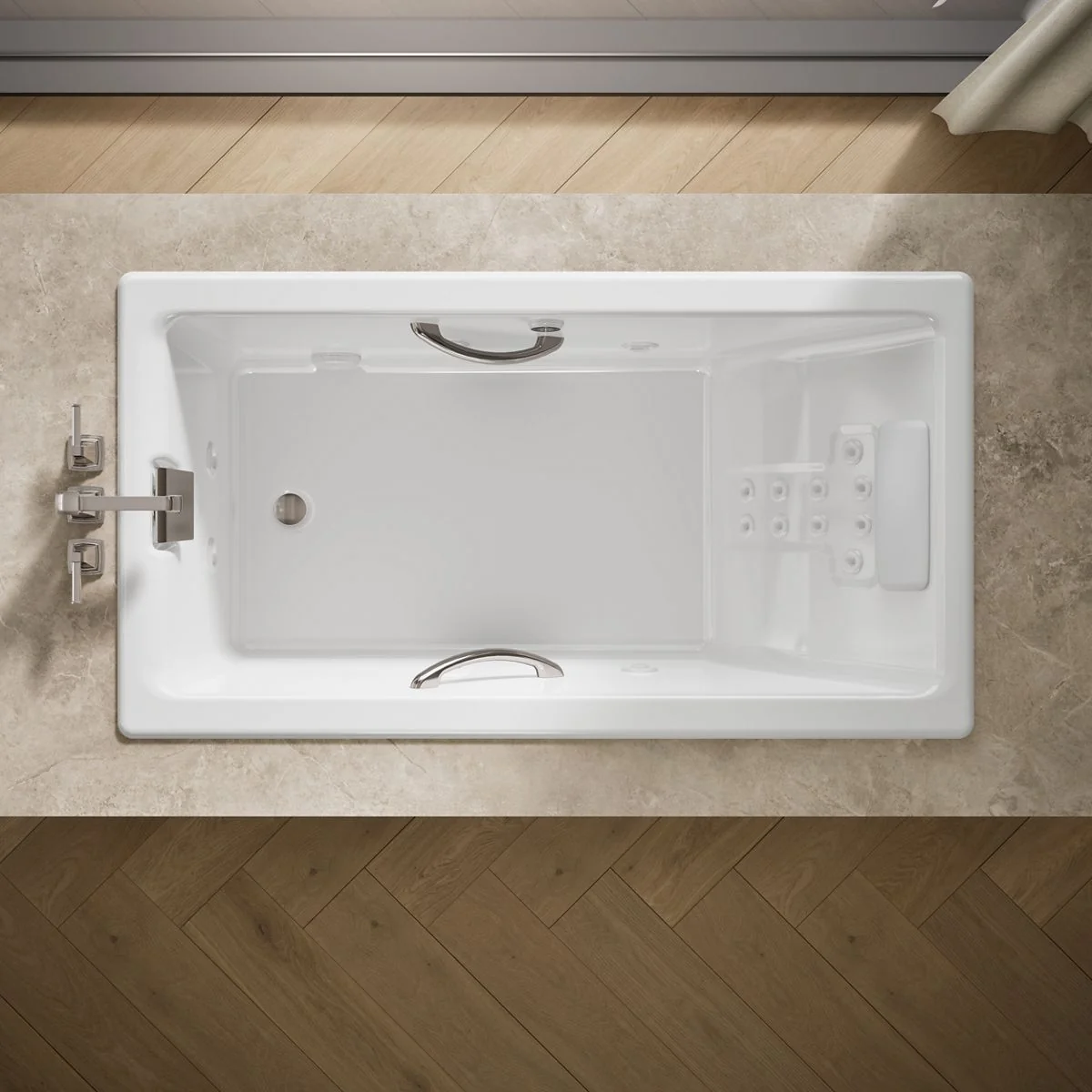 KOHLER K-856-M Tea-for-Two 66" x 36" drop-in whirlpool bath - Image 16