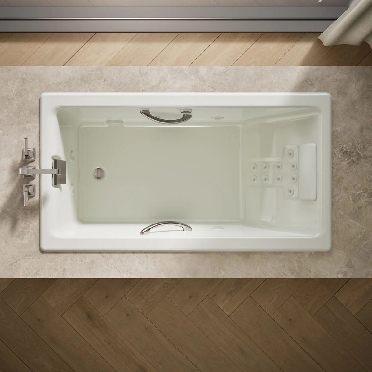 KOHLER K-856-M Tea-for-Two 66" x 36" drop-in whirlpool bath - Image 21