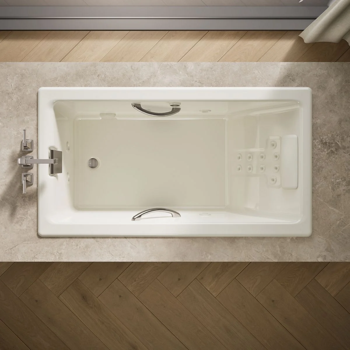 KOHLER K-856-M Tea-for-Two 66" x 36" drop-in whirlpool bath - Image 26