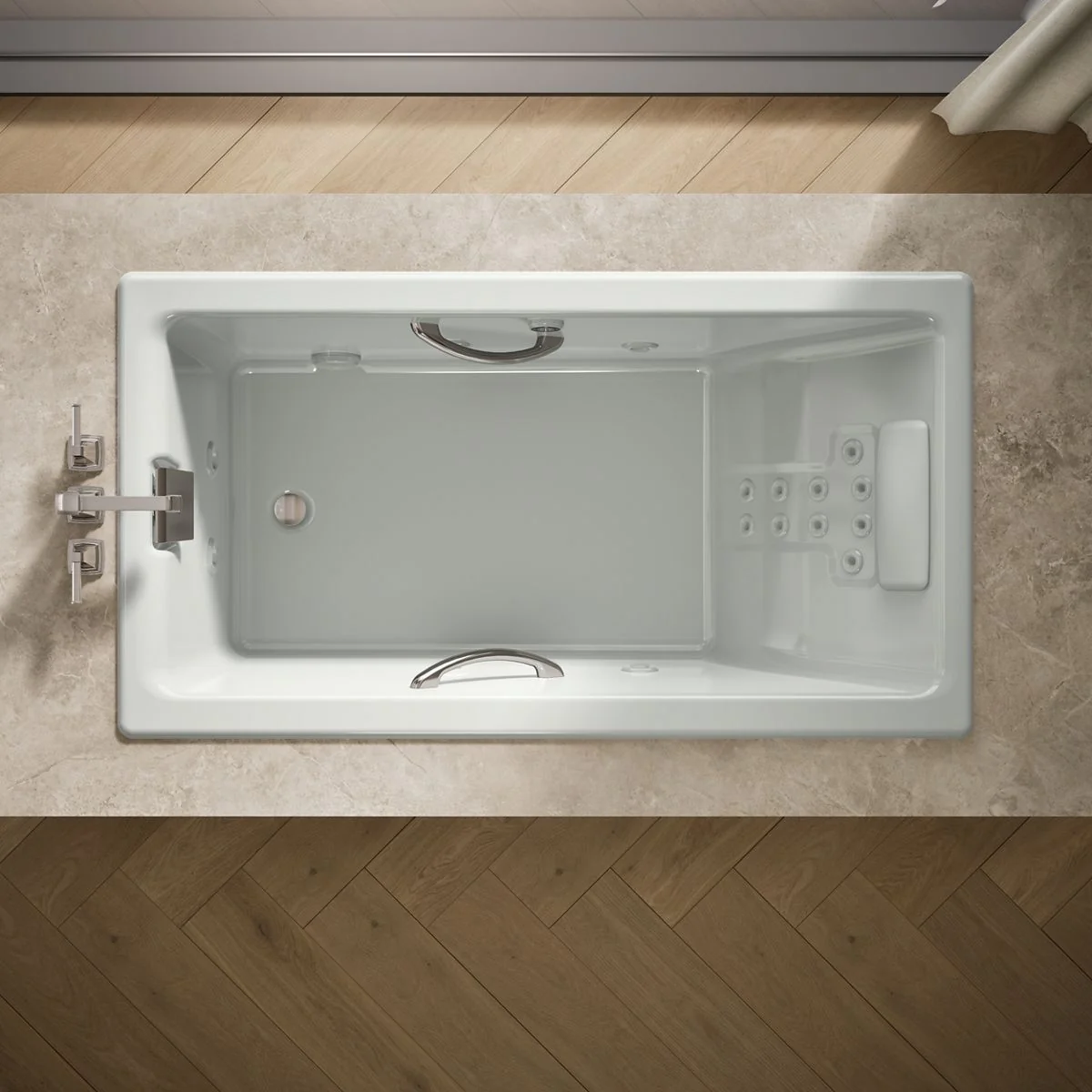 KOHLER K-856-M Tea-for-Two 66" x 36" drop-in whirlpool bath - Image 31