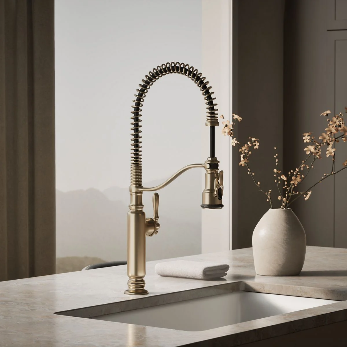 KOHLER K-77515 Tournant Semi-professional kitchen sink faucet with three-function sprayhead - Image 27