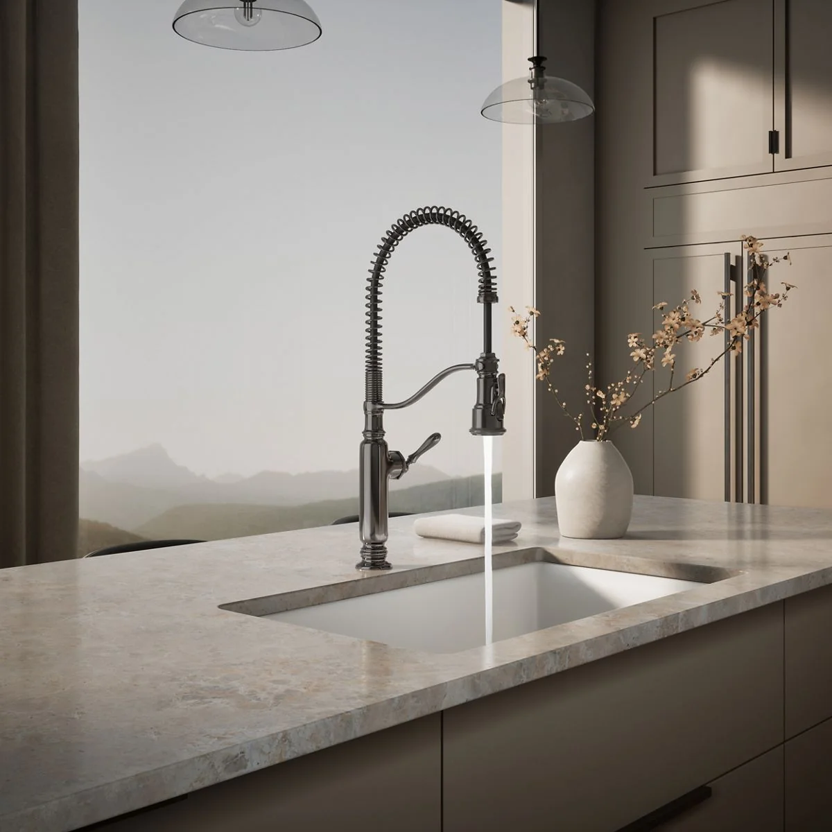 KOHLER K-77515 Tournant Semi-professional kitchen sink faucet with three-function sprayhead - Image 48