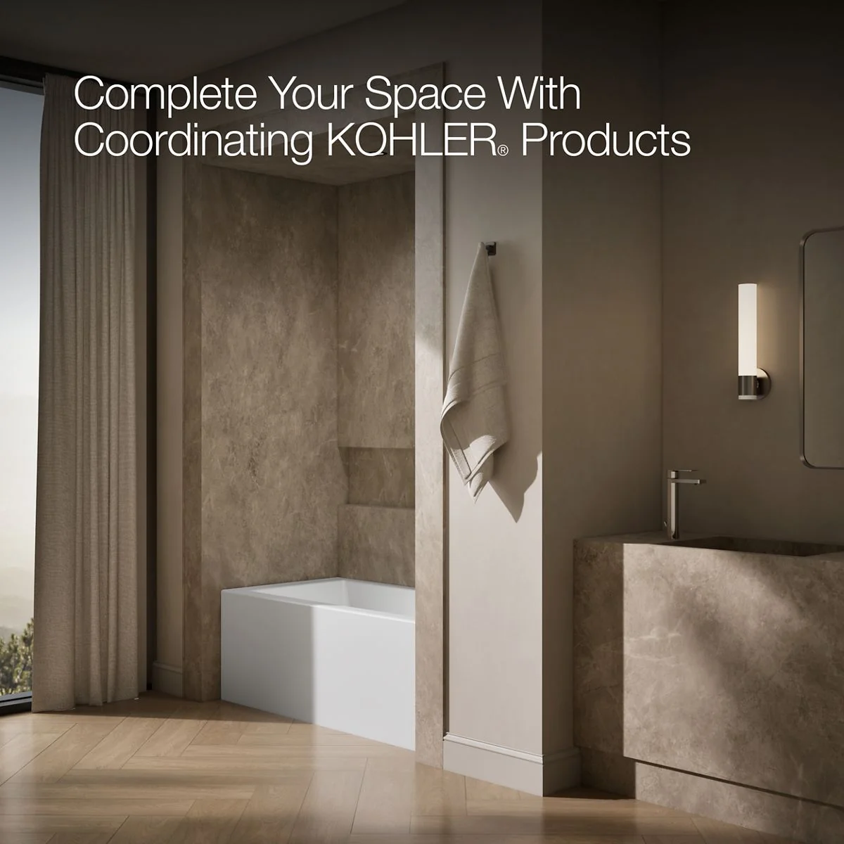 KOHLER K-20201-RA Underscore 60" x 30" alcove bath, right drain - Image 3