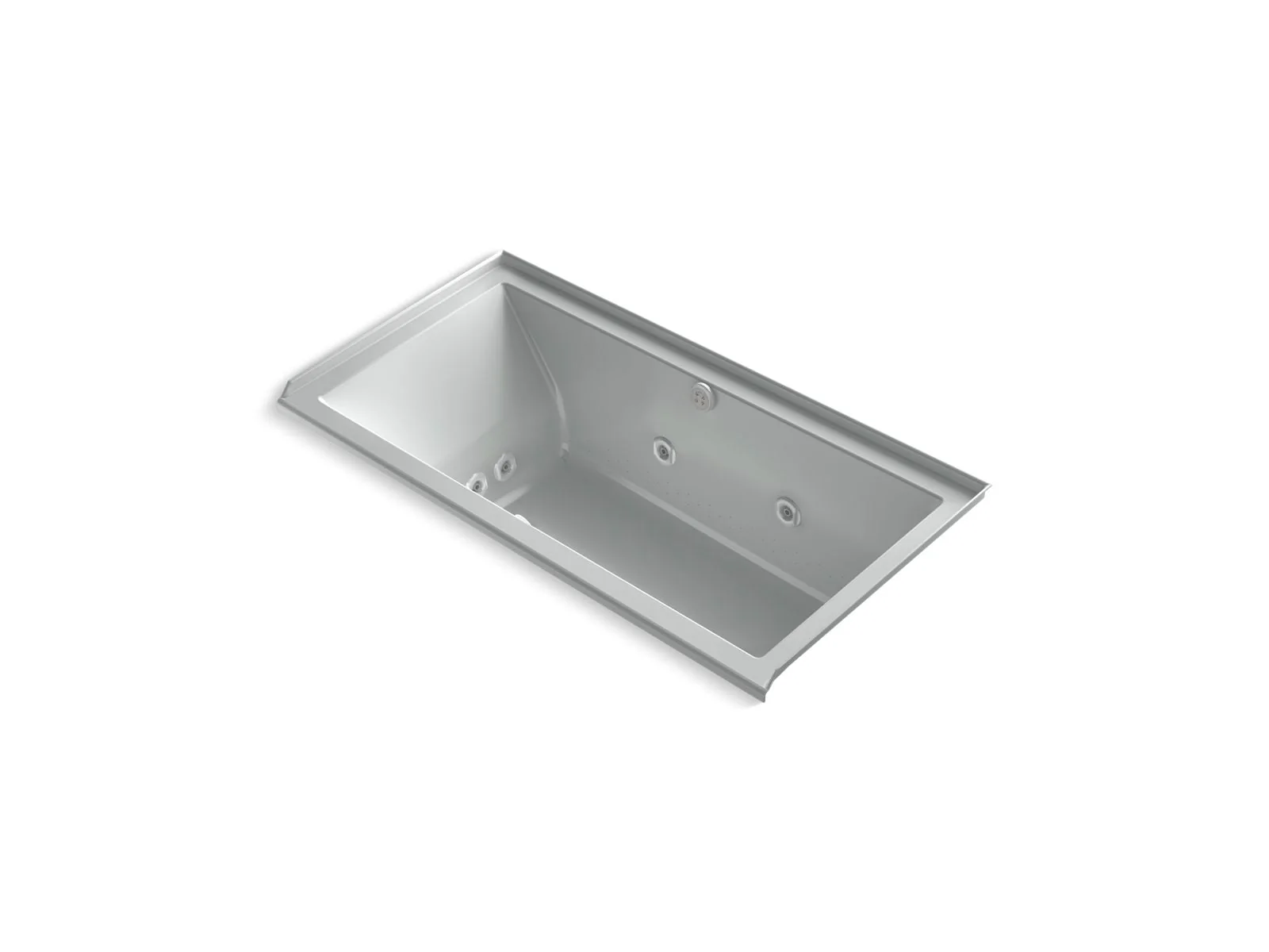KOHLER K-1167-XHGHR Underscore 60" x 30" alcove Heated BubbleMassage air bath with whirlpool, right drain - Image 4