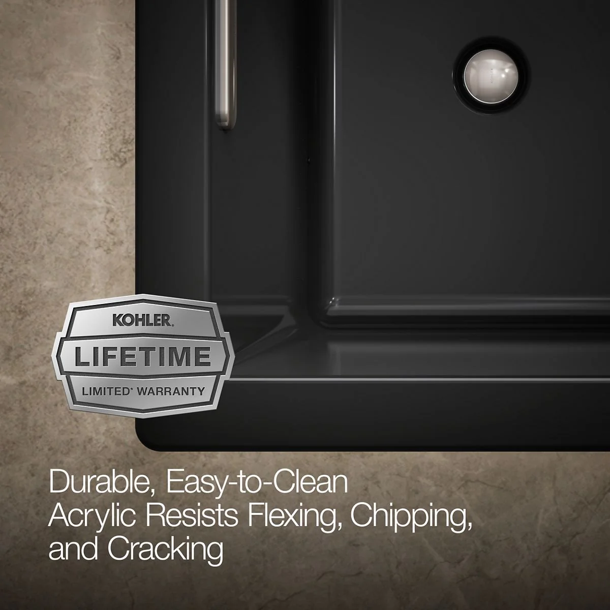 KOHLER K-1173-GHW Underscore 66" x 36" drop-in Heated BubbleMassage air bath - Image 16
