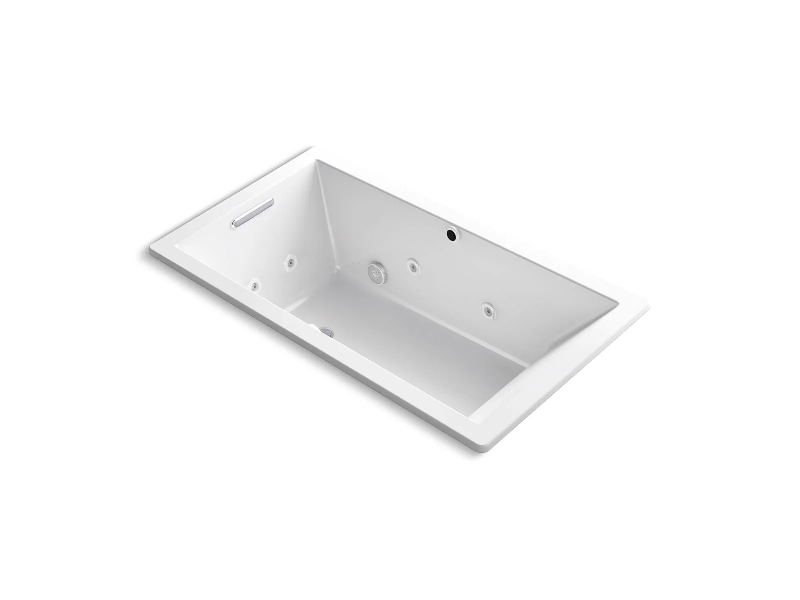 KOHLER K-1173-XHGH Underscore 66" x 36" drop-in Heated BubbleMassage air bath with whirlpool