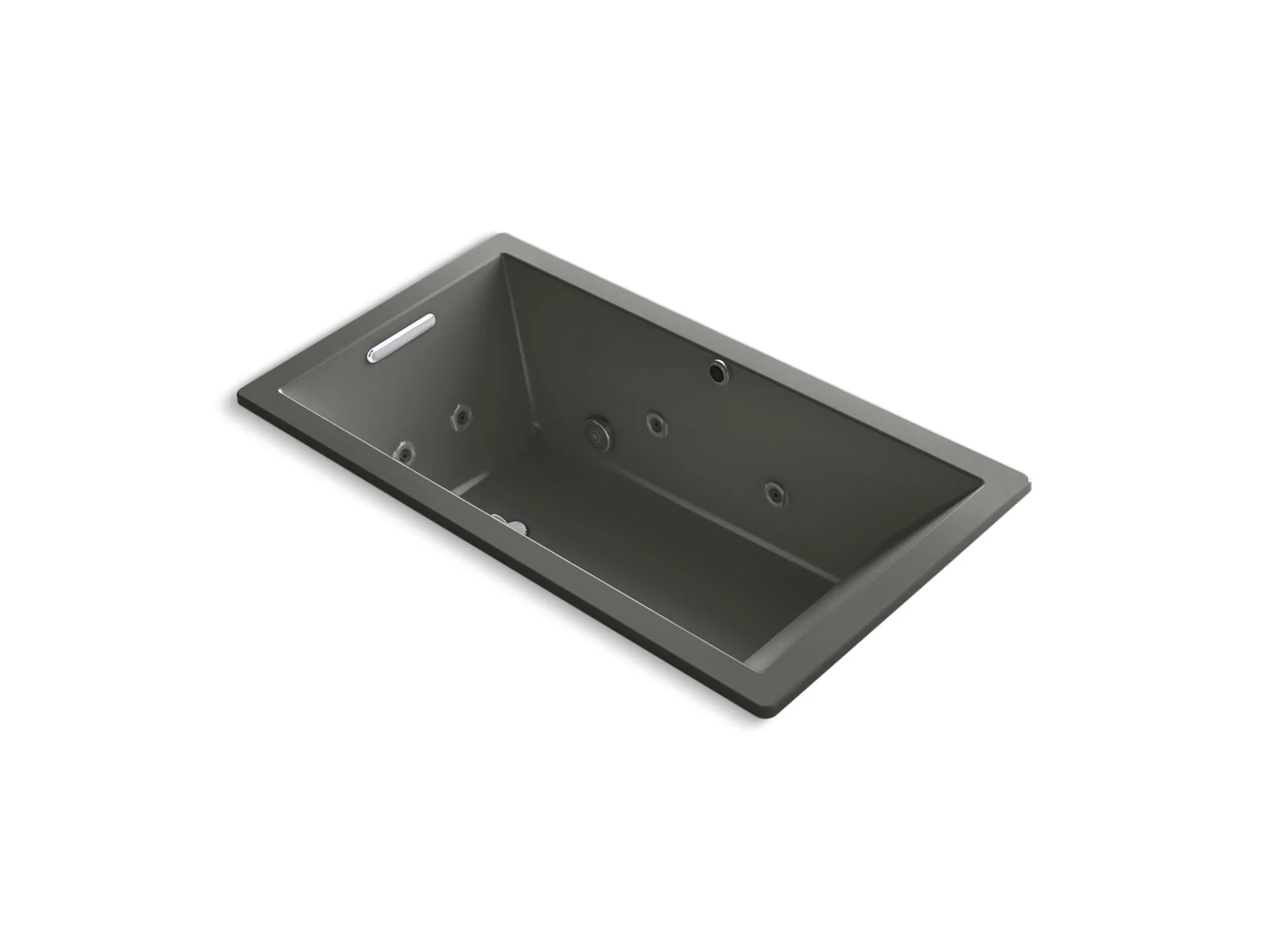 KOHLER K-1173-XHGH Underscore 66" x 36" drop-in Heated BubbleMassage air bath with whirlpool - Image 2