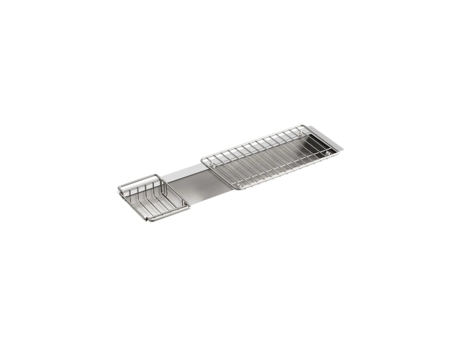 KOHLER K-3155-NA Undertone 33" x 8-1/4" x 6-5/16" Undermount single-bowl trough kitchen sink, includes wire basket and rack - Image 2