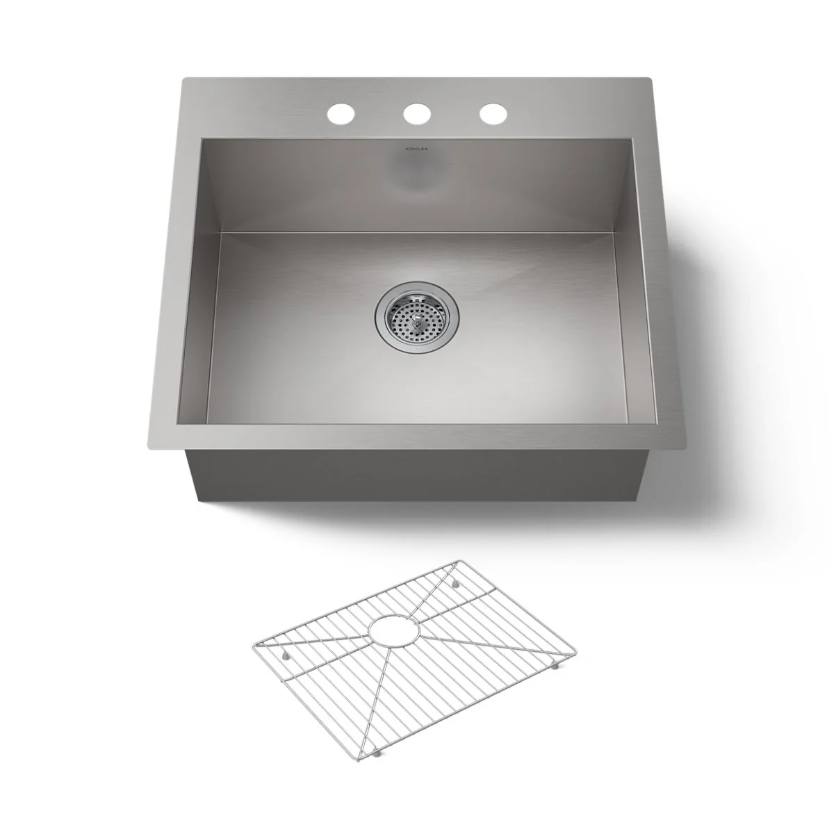 KOHLER K-3822-3 Vault 25" top-/undermount single-bowl kitchen sink - Image 6