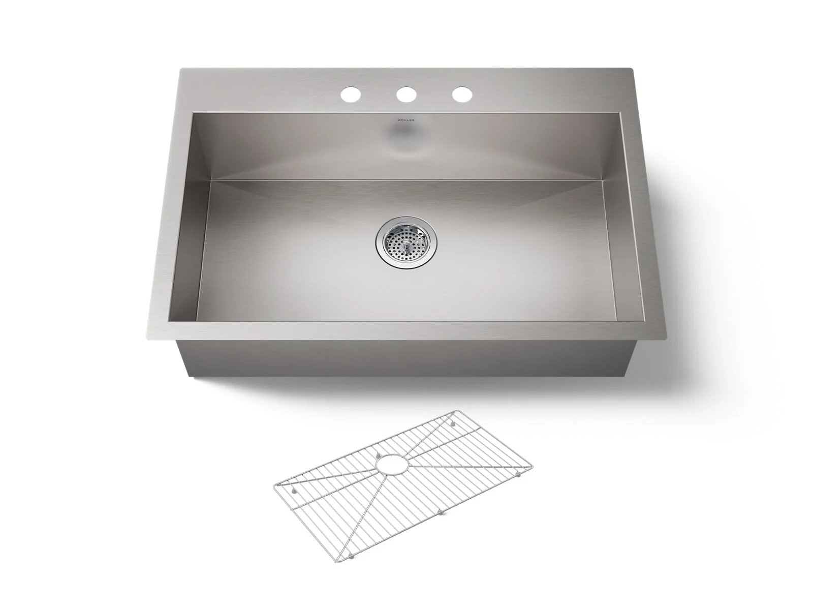 KOHLER K-3821-3 Vault 33" top-/undermount single-bowl kitchen sink - Image 2