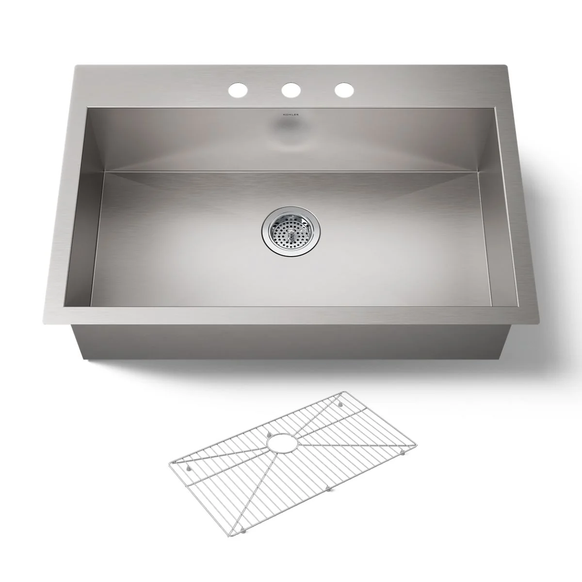 KOHLER K-3821-3 Vault 33" top-/undermount single-bowl kitchen sink - Image 6
