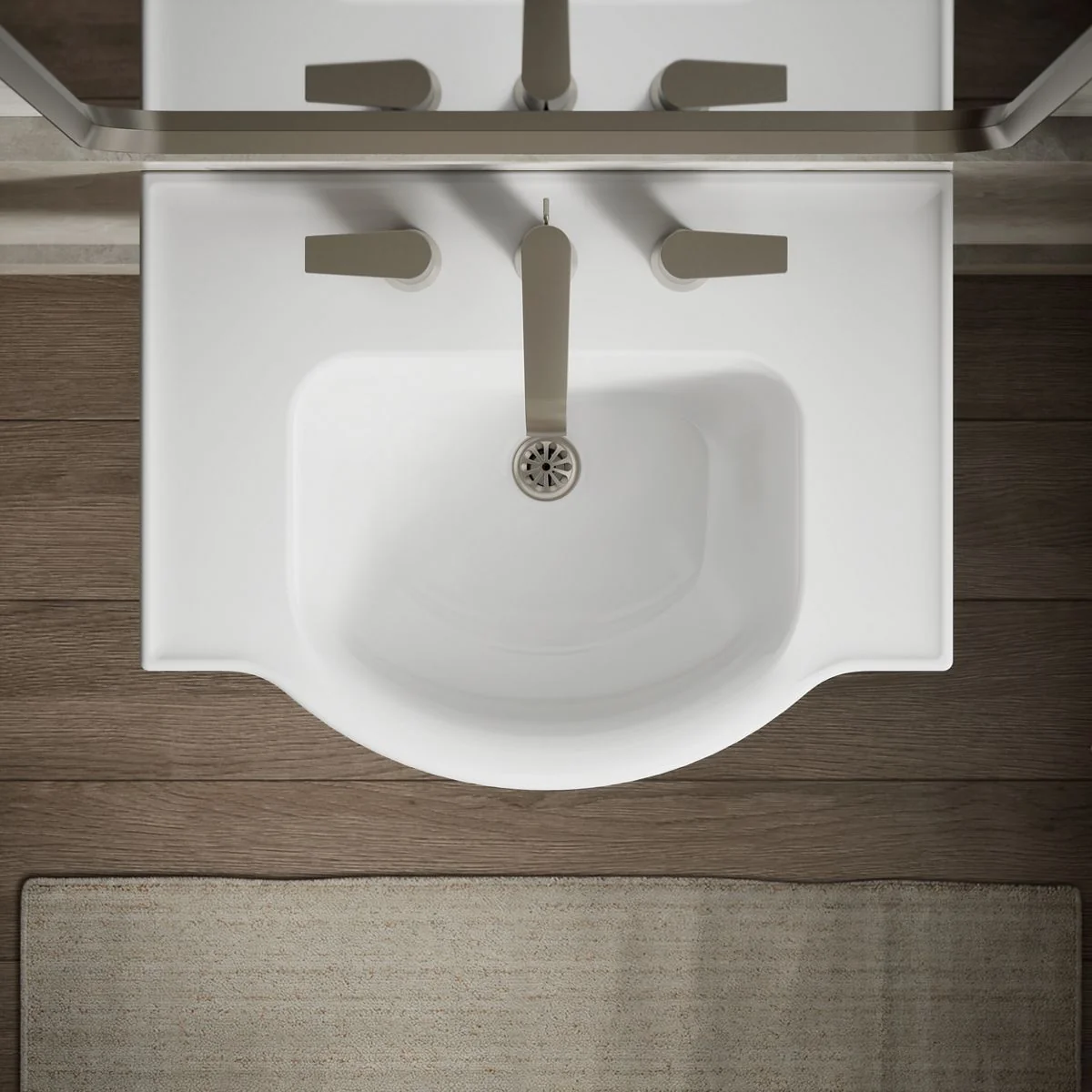 KOHLER K-5248-8 Veer 24" square pedestal bathroom sink - Image 6