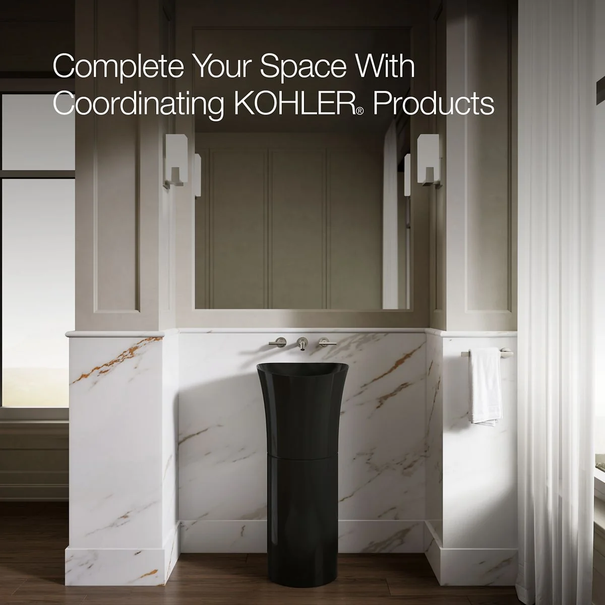 KOHLER K-20703-N Veil 16" round vessel bathroom sink or pedestal sink basin, no overflow - Image 13