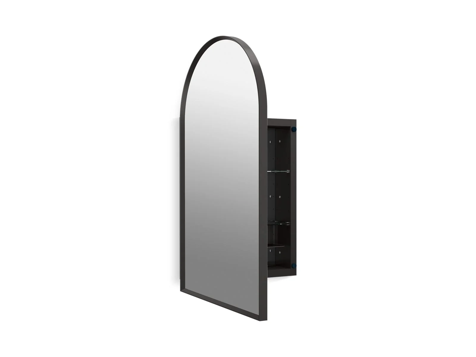 KOHLER K-36540 Verdera 20" x 34" arched framed medicine cabinet, left-hinged - Image 6