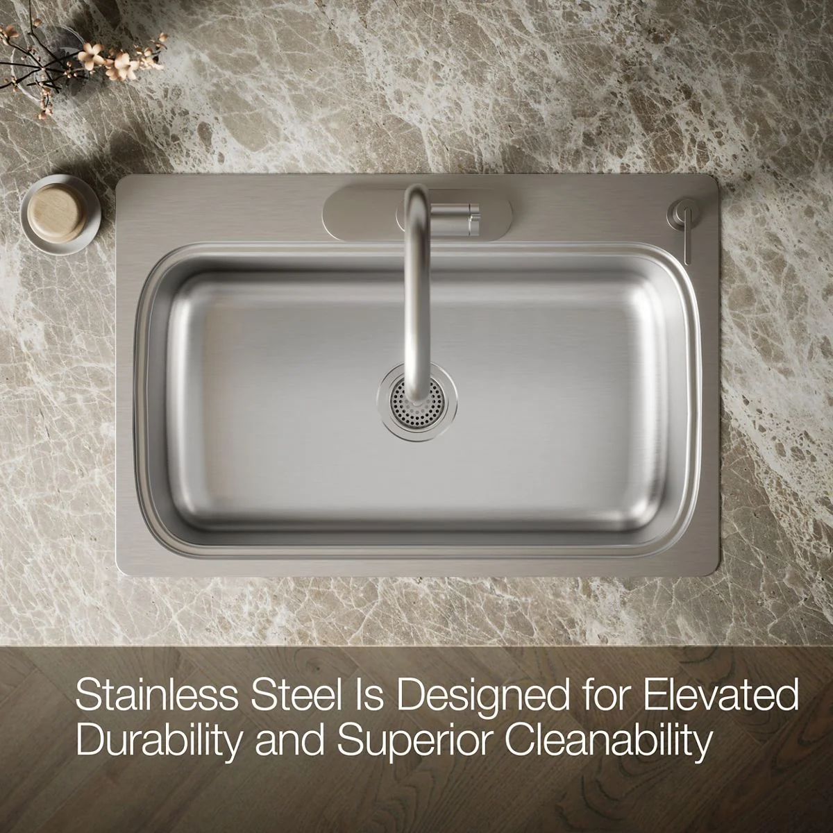 KOHLER K-20060-4 Verse 33" top-mount single-bowl kitchen sink - Image 5