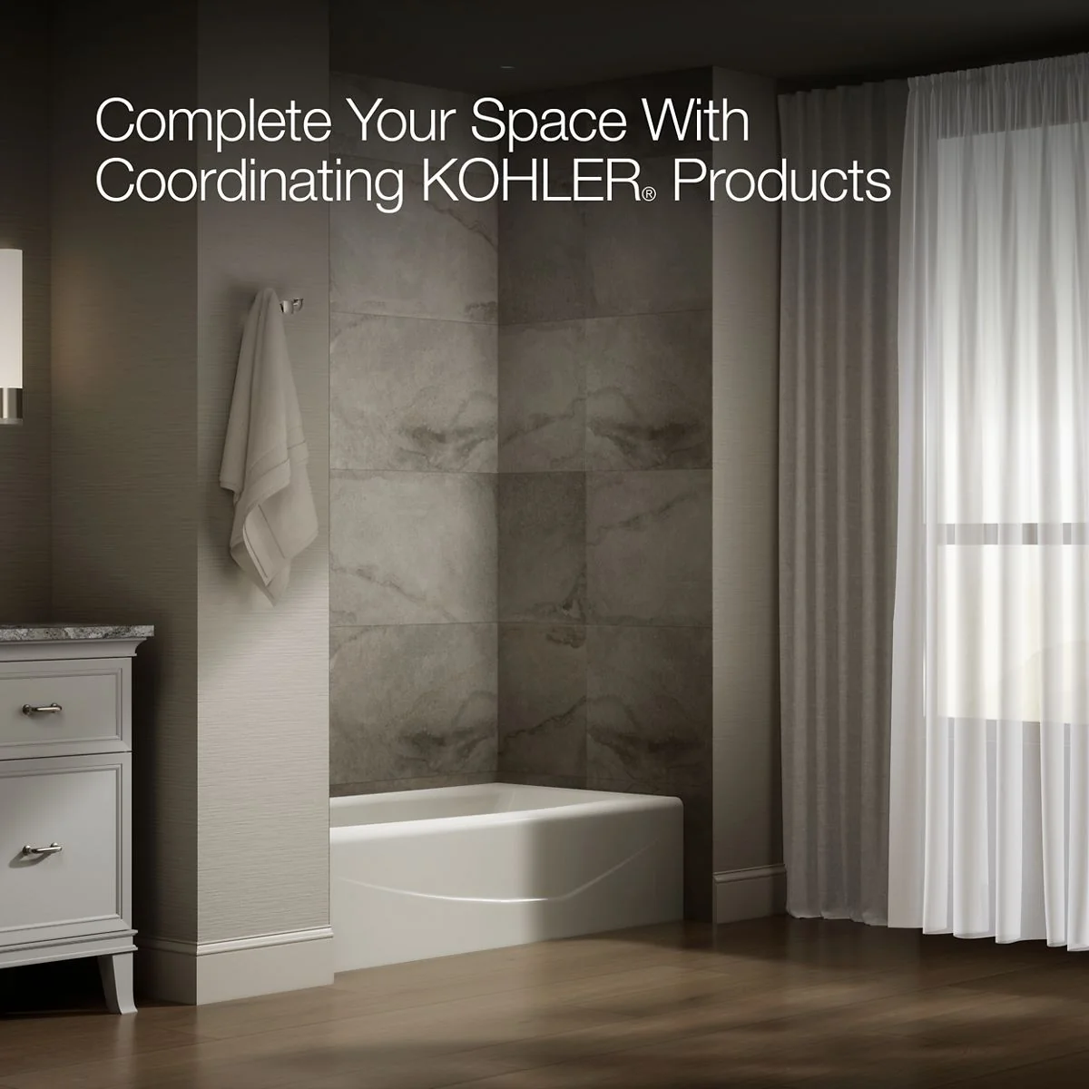 KOHLER K-715 Villager 60" x 30-1/4" alcove bath, left drain - Image 5