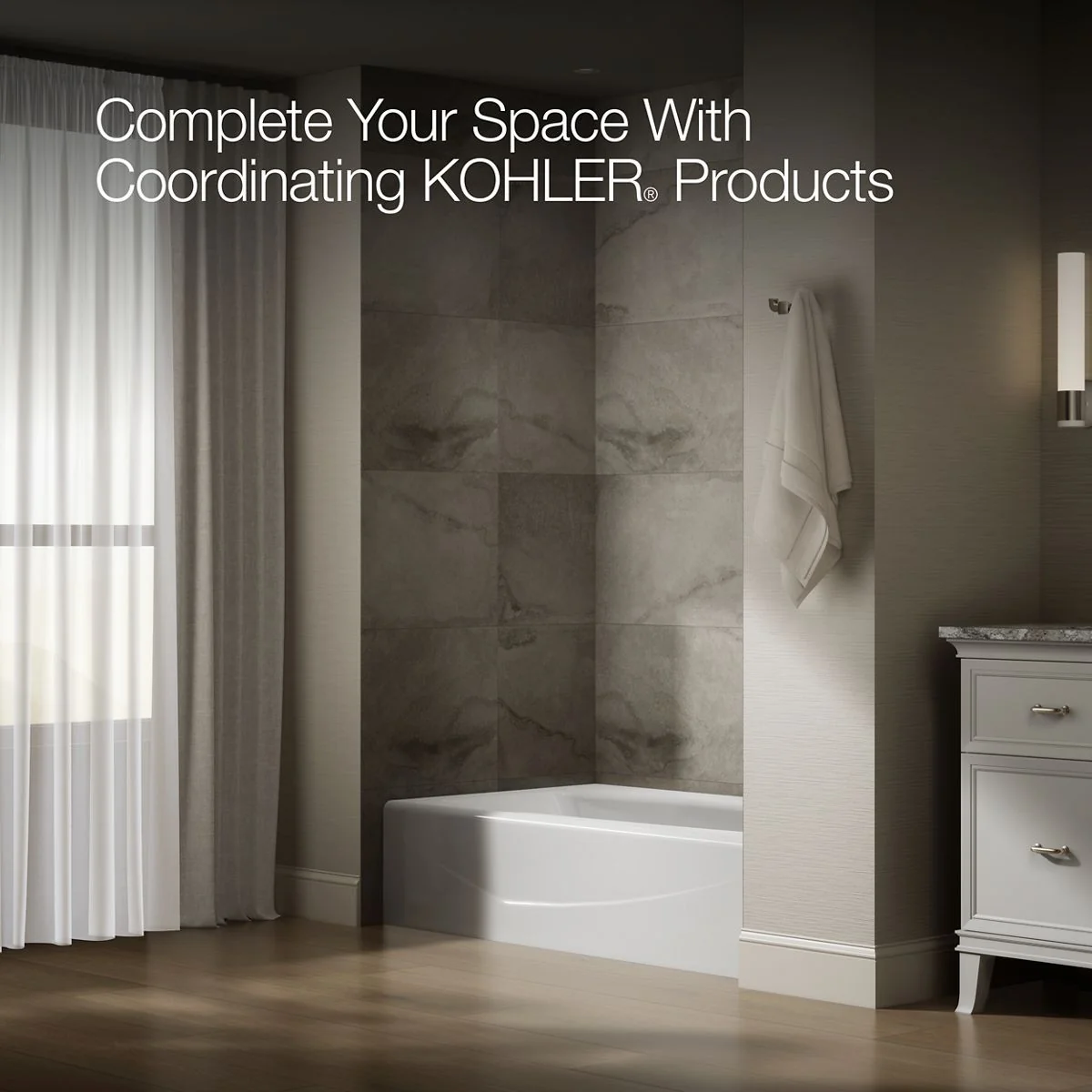 KOHLER K-714 Villager 60" x 34-1/4" alcove bath, right drain - Image 10