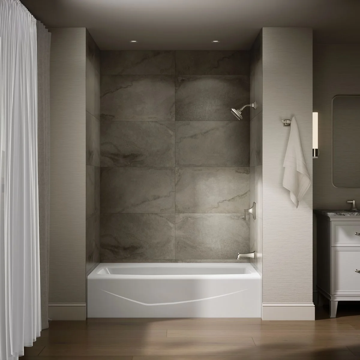 KOHLER K-714 Villager 60" x 34-1/4" alcove bath, right drain - Image 11