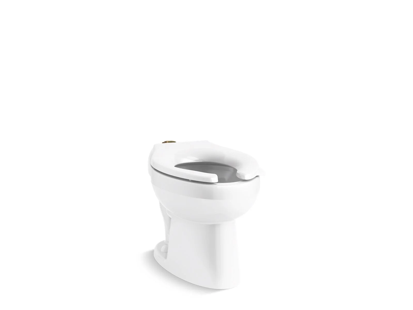 KOHLER K-96053-SSL Wellcomme Floor-mount top spud antimicrobial flushometer bowl with bedpan lugs