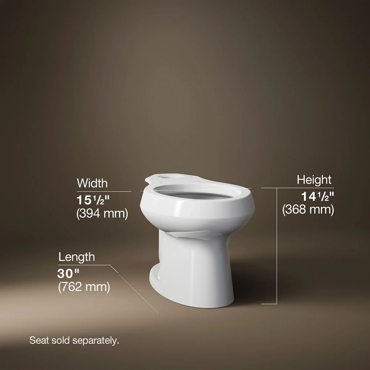 KOHLER K-4198 Wellworth Elongated toilet bowl - Image 7