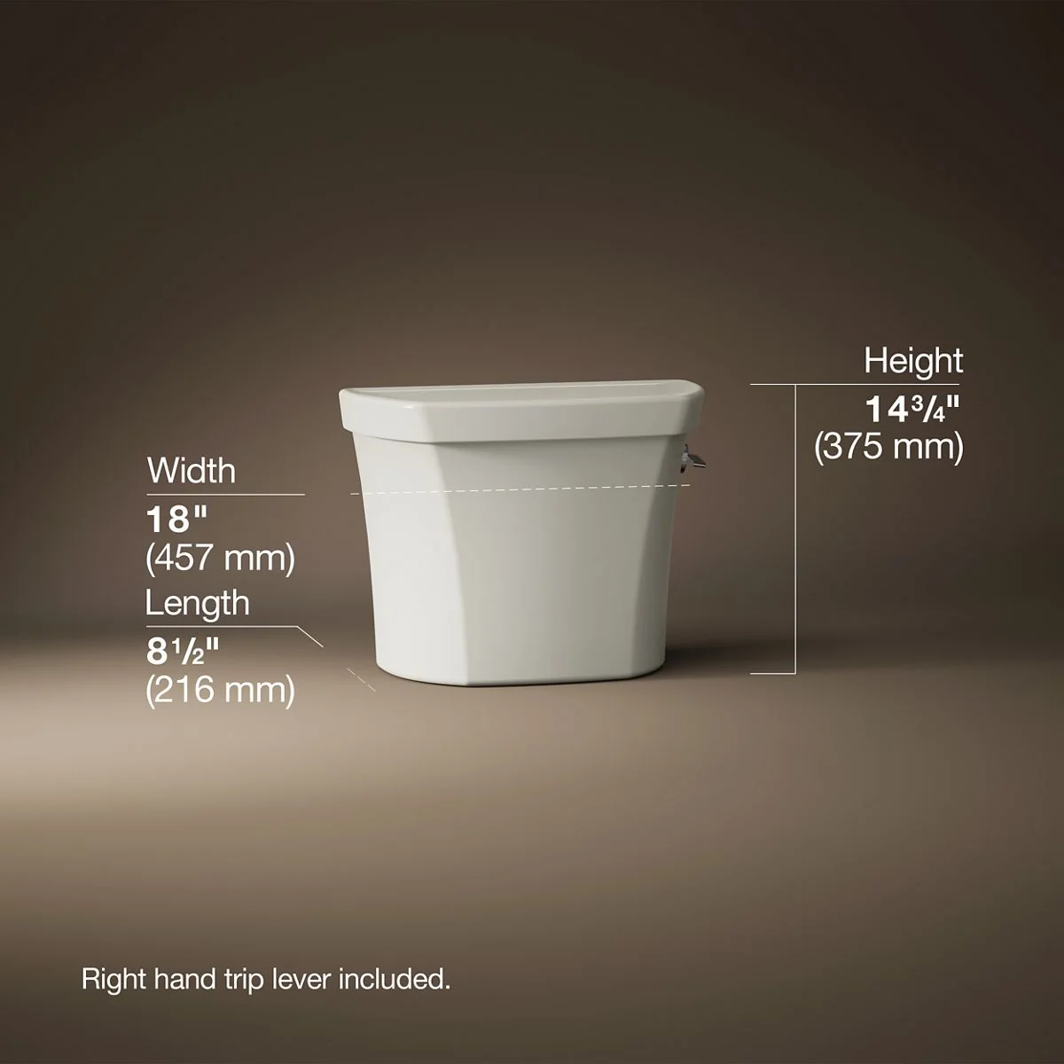 KOHLER K-4458-RA Wellworth Toilet tank, dual-flush - Image 12
