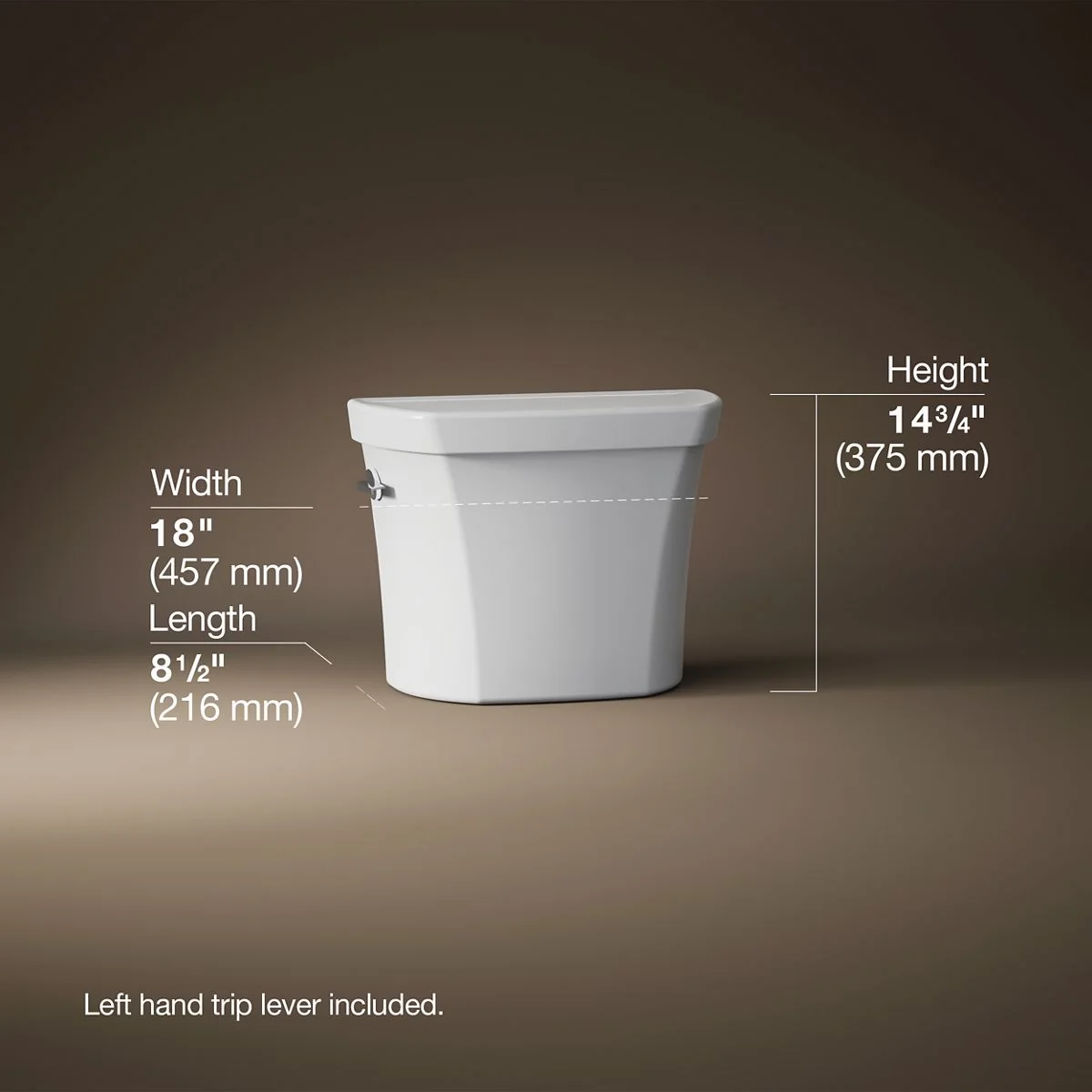 KOHLER K-4458 Wellworth Toilet tank, dual-flush - Image 8