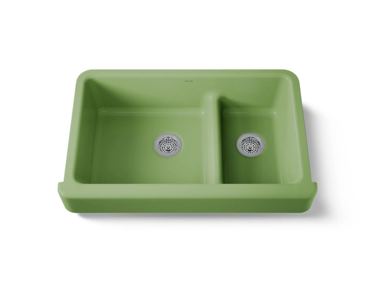 KOHLER K-6426 Whitehaven Smart Divide 35-1/2" undermount double-bowl farmhouse kitchen sink with short apron - Image 23