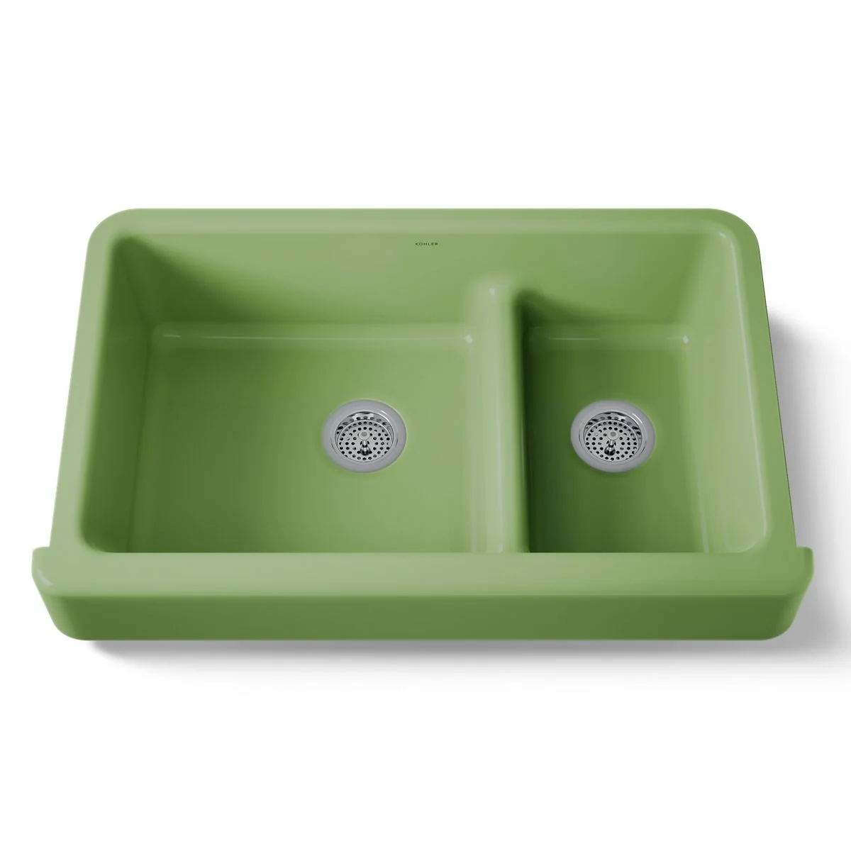KOHLER K-6426 Whitehaven Smart Divide 35-1/2" undermount double-bowl farmhouse kitchen sink with short apron - Image 27