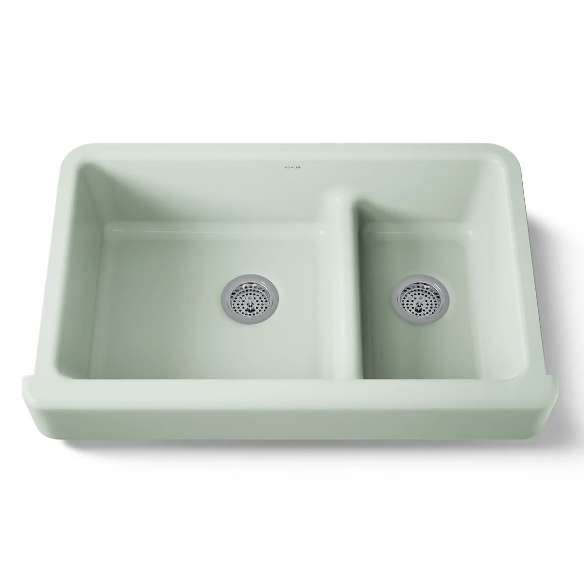 KOHLER K-6426 Whitehaven Smart Divide 35-1/2" undermount double-bowl farmhouse kitchen sink with short apron - Image 32