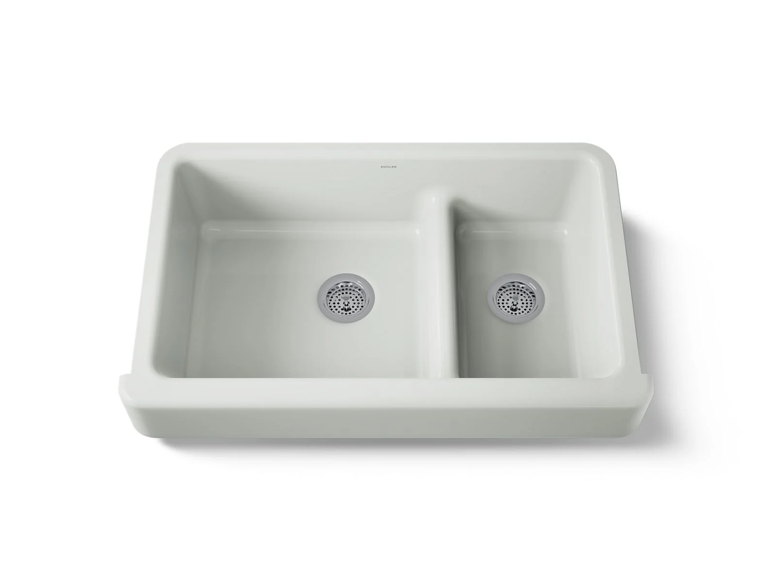 KOHLER K-6426 Whitehaven Smart Divide 35-1/2" undermount double-bowl farmhouse kitchen sink with short apron - Image 49