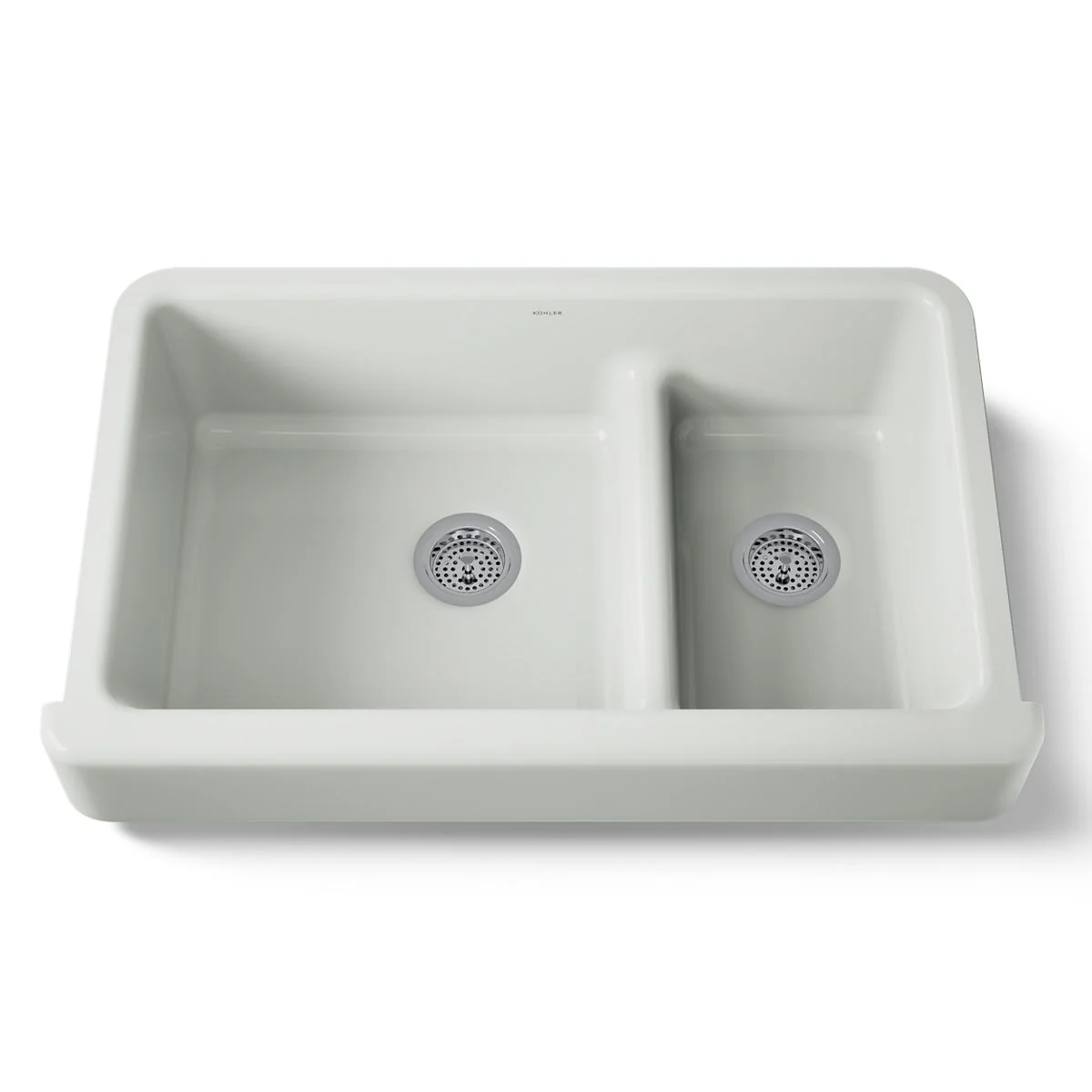 KOHLER K-6426 Whitehaven Smart Divide 35-1/2" undermount double-bowl farmhouse kitchen sink with short apron - Image 53