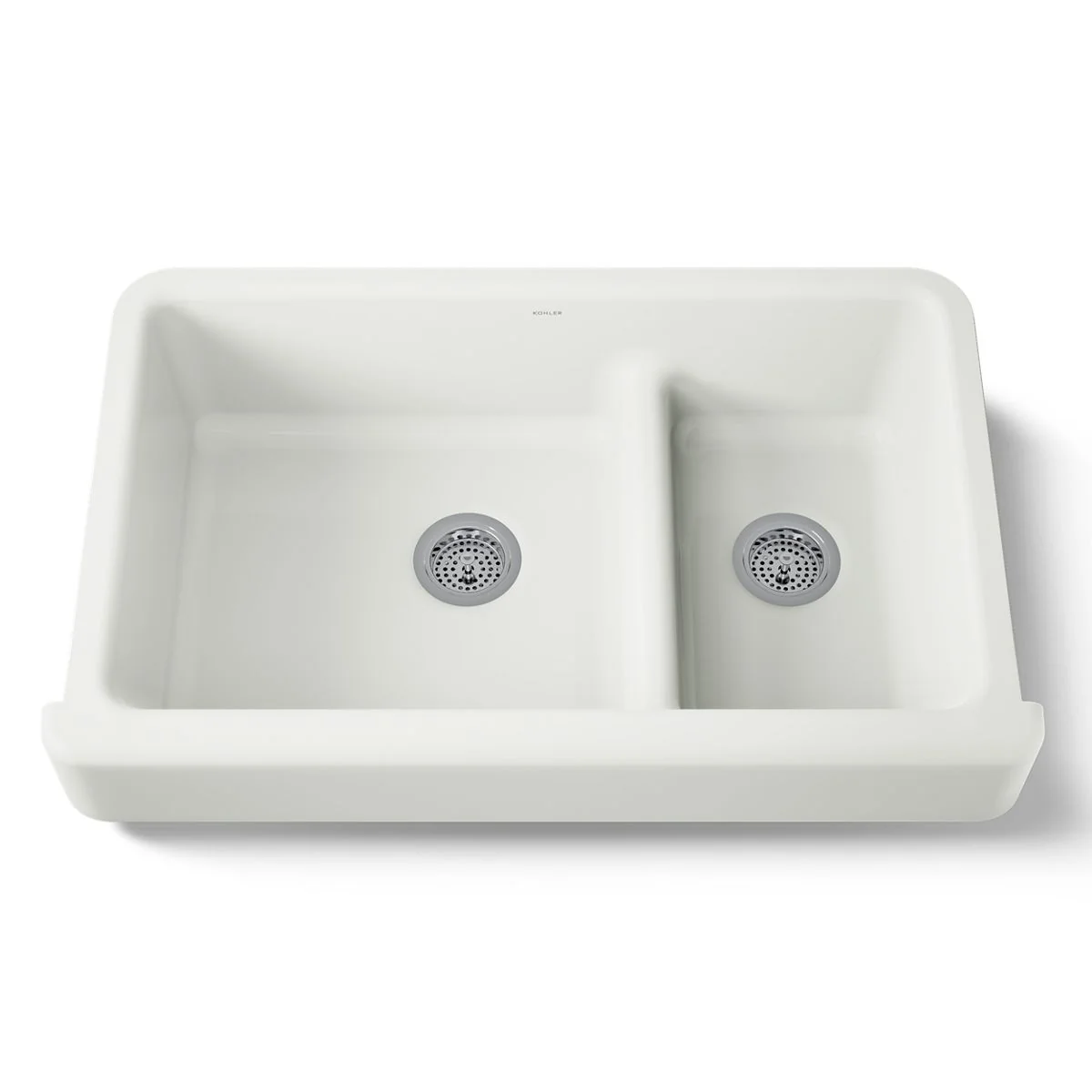 KOHLER K-6426 Whitehaven Smart Divide 35-1/2" undermount double-bowl farmhouse kitchen sink with short apron - Image 63