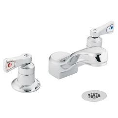 Moen 8224 M-Dura Double Handle Widespread Bathroom Faucet