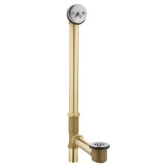 Moen 90480 Tub Drain with Brass Tubing and Trip Lever Drain Assembly