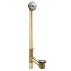 Moen 90480 Tub Drain with Brass Tubing and Trip Lever Drain Assembly - Image 2