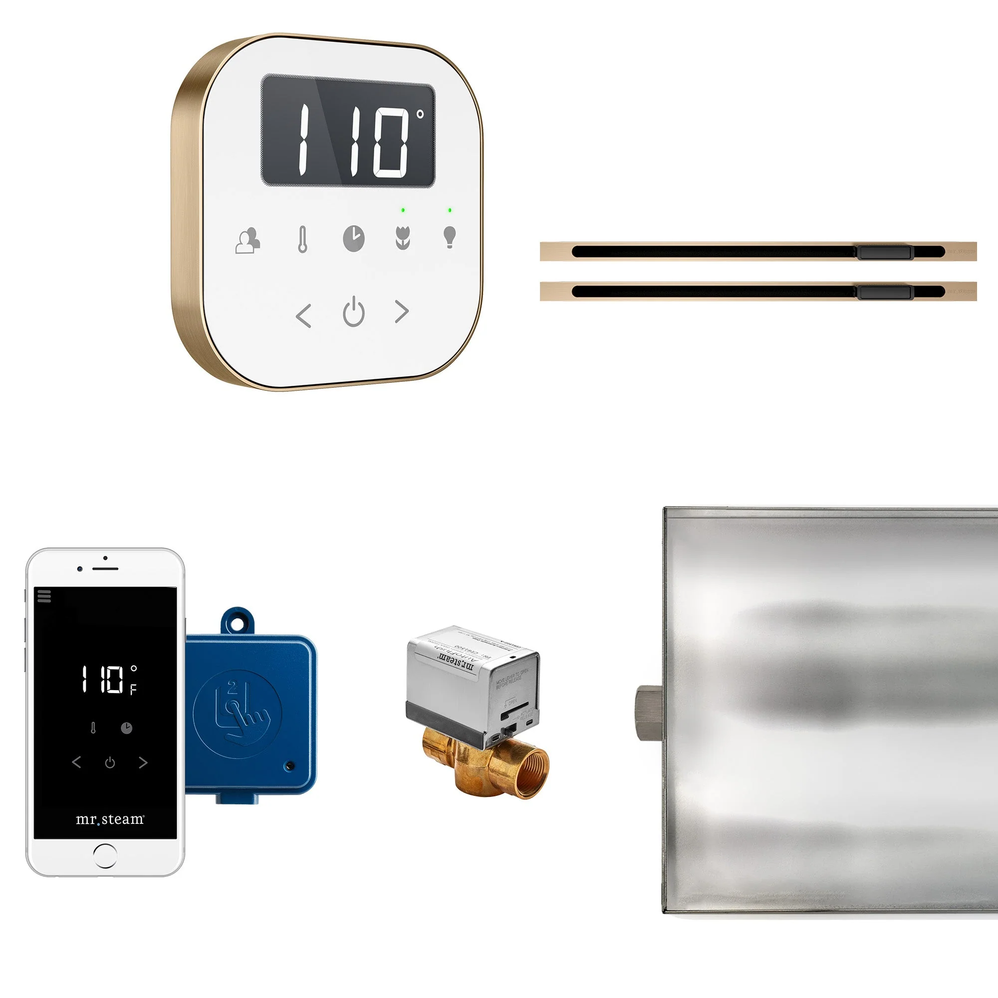 Mr. Steam ABTLRLXWHBB AirButler® Max Linear White in Brushed Bronze