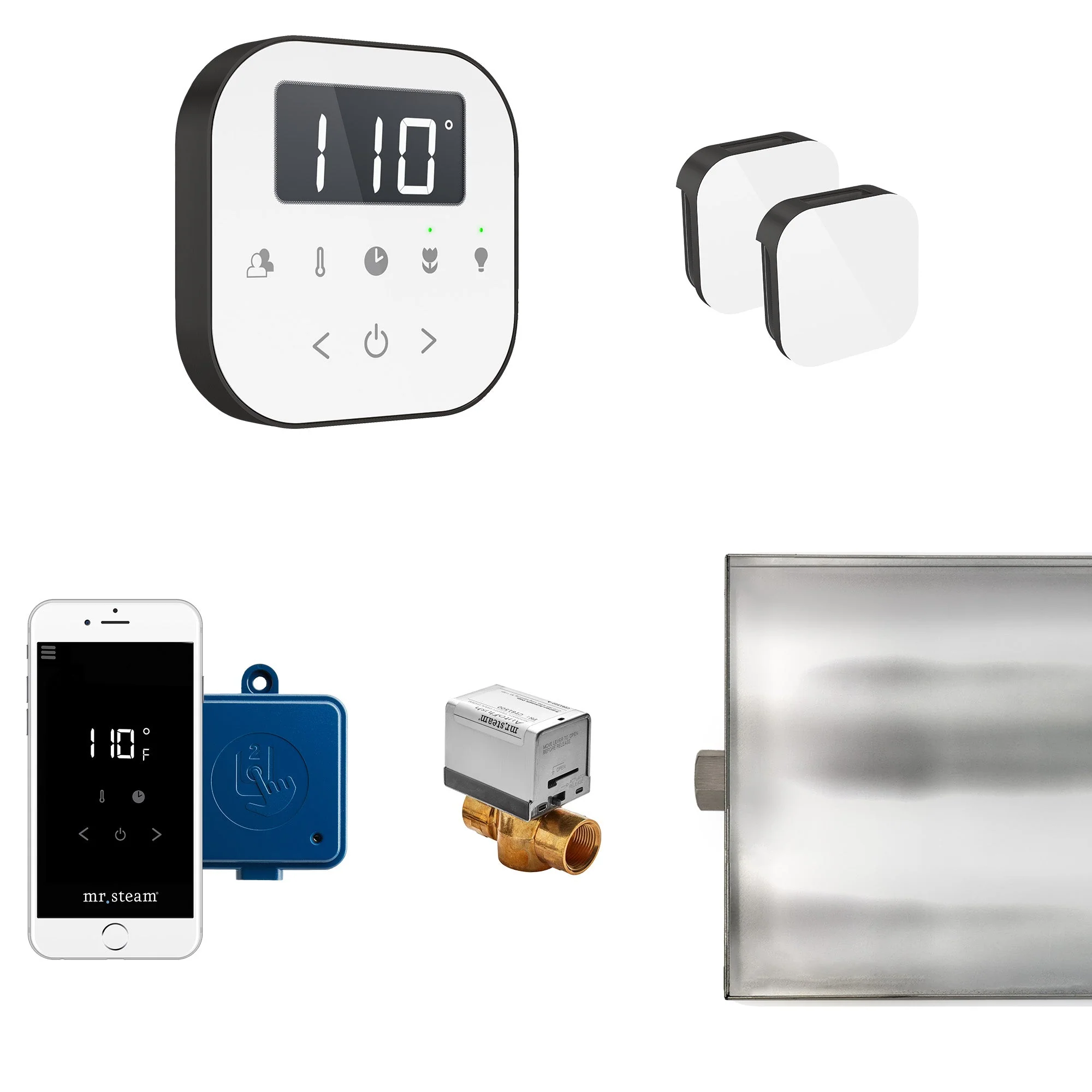 mr. steam ABUTLERXB-SB AirButler® Max Steam Generator Control Kit / Package in Black Satin Brass - Image 3