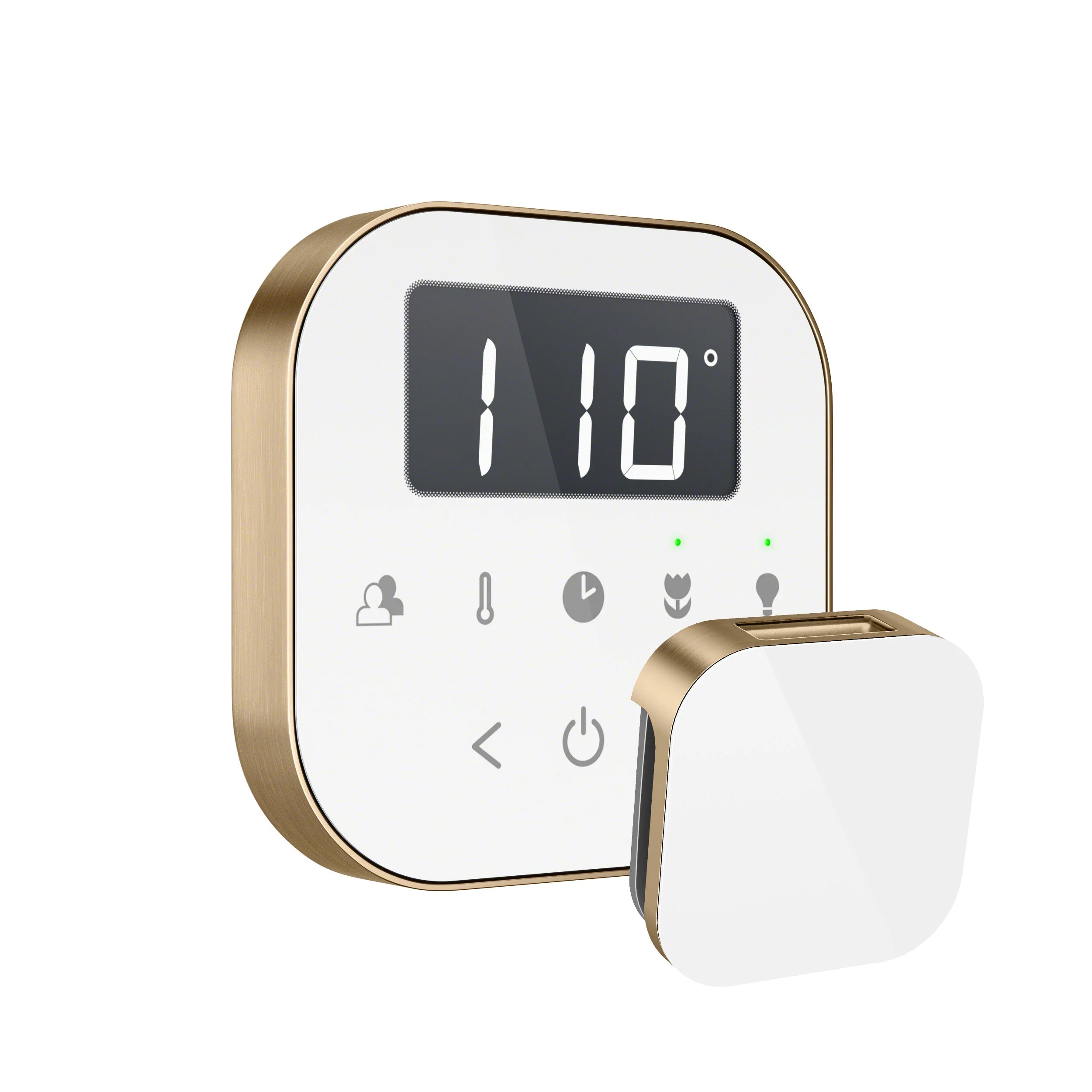 mr. steam AIRTBK-SB AirTempo® Steam Shower Control in Black with Satin Brass