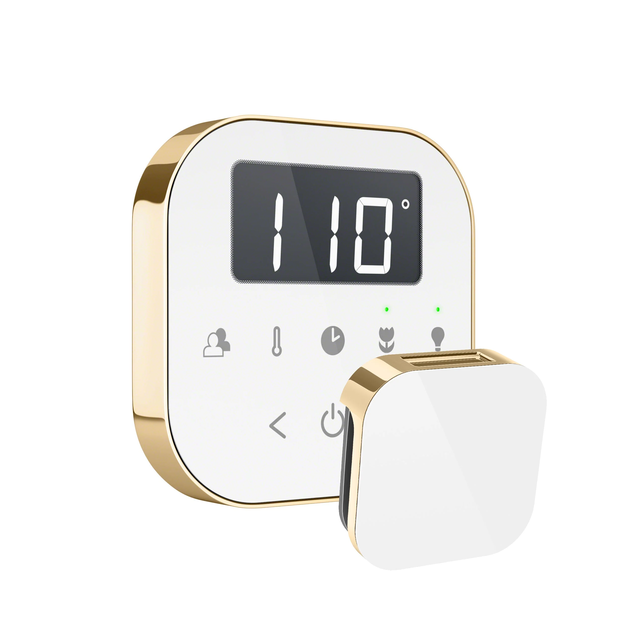 mr. steam AIRTBK-SB AirTempo® Steam Shower Control in Black with Satin Brass - Image 5
