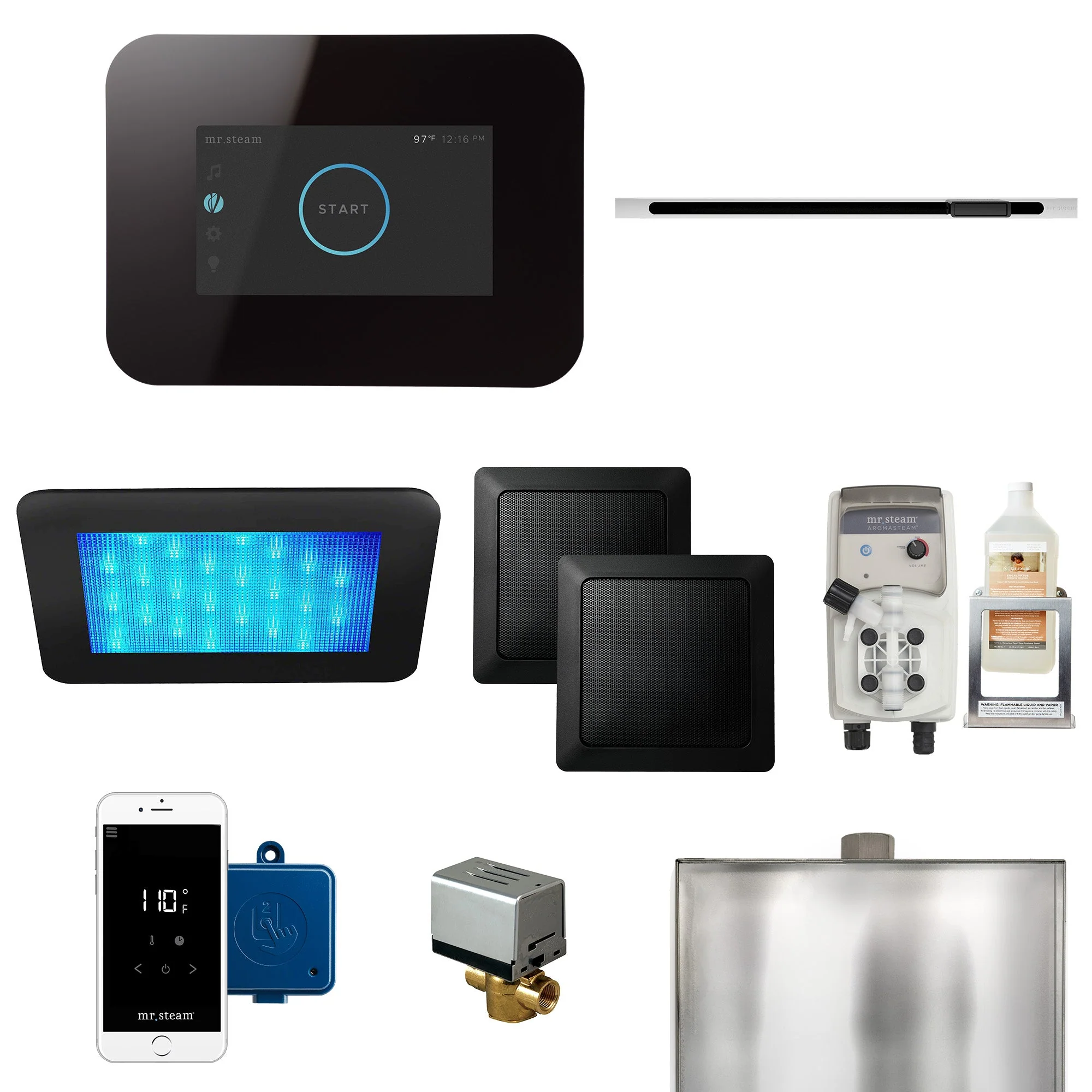 mr. steam I3DREAMXWH iDream® Max Steam Generator Control Kit / Package in White - Image 6