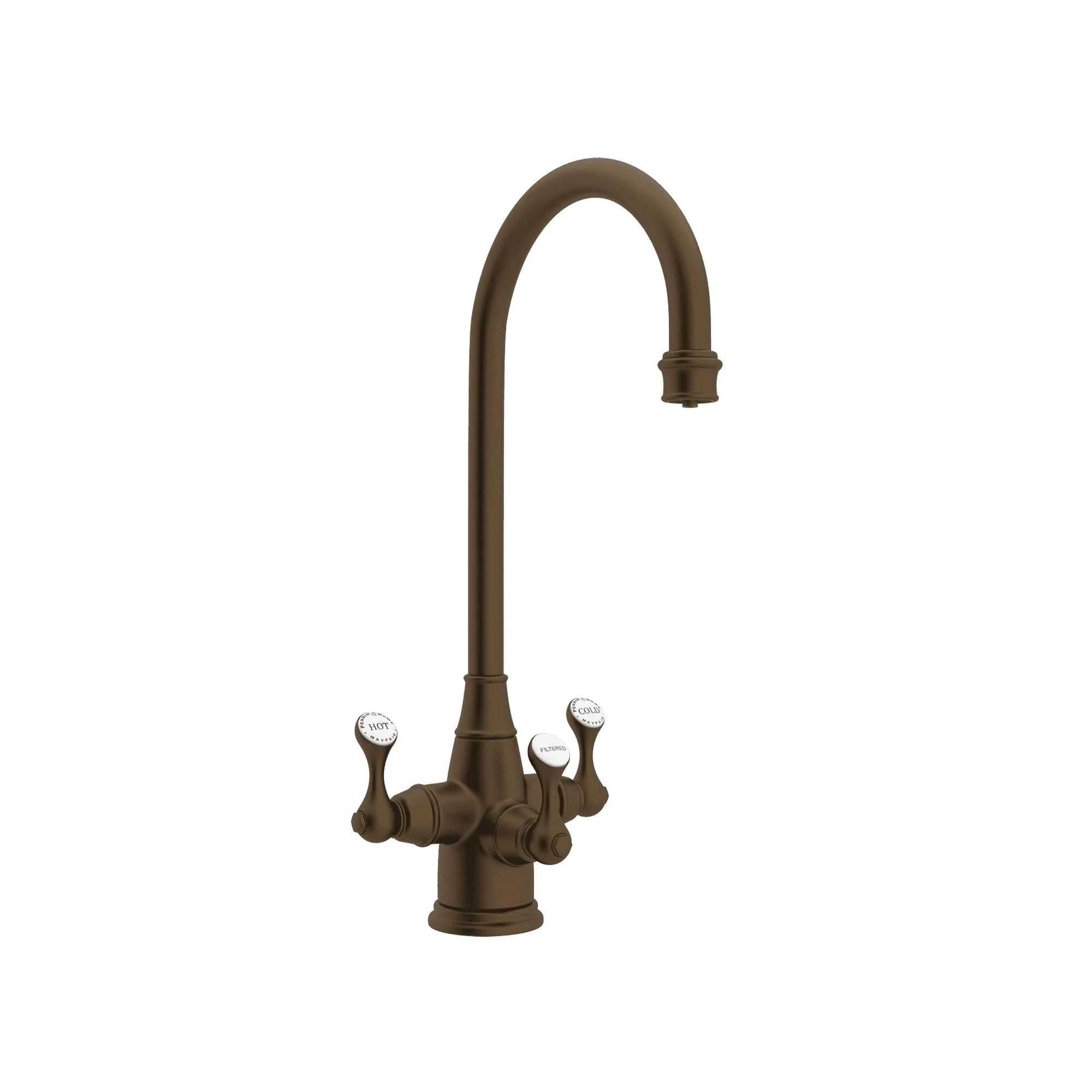 Perrin & Rowe U.1220 Georgian Era Three Handle Bar/Food Prep Filter Kitchen Faucet - Image 2