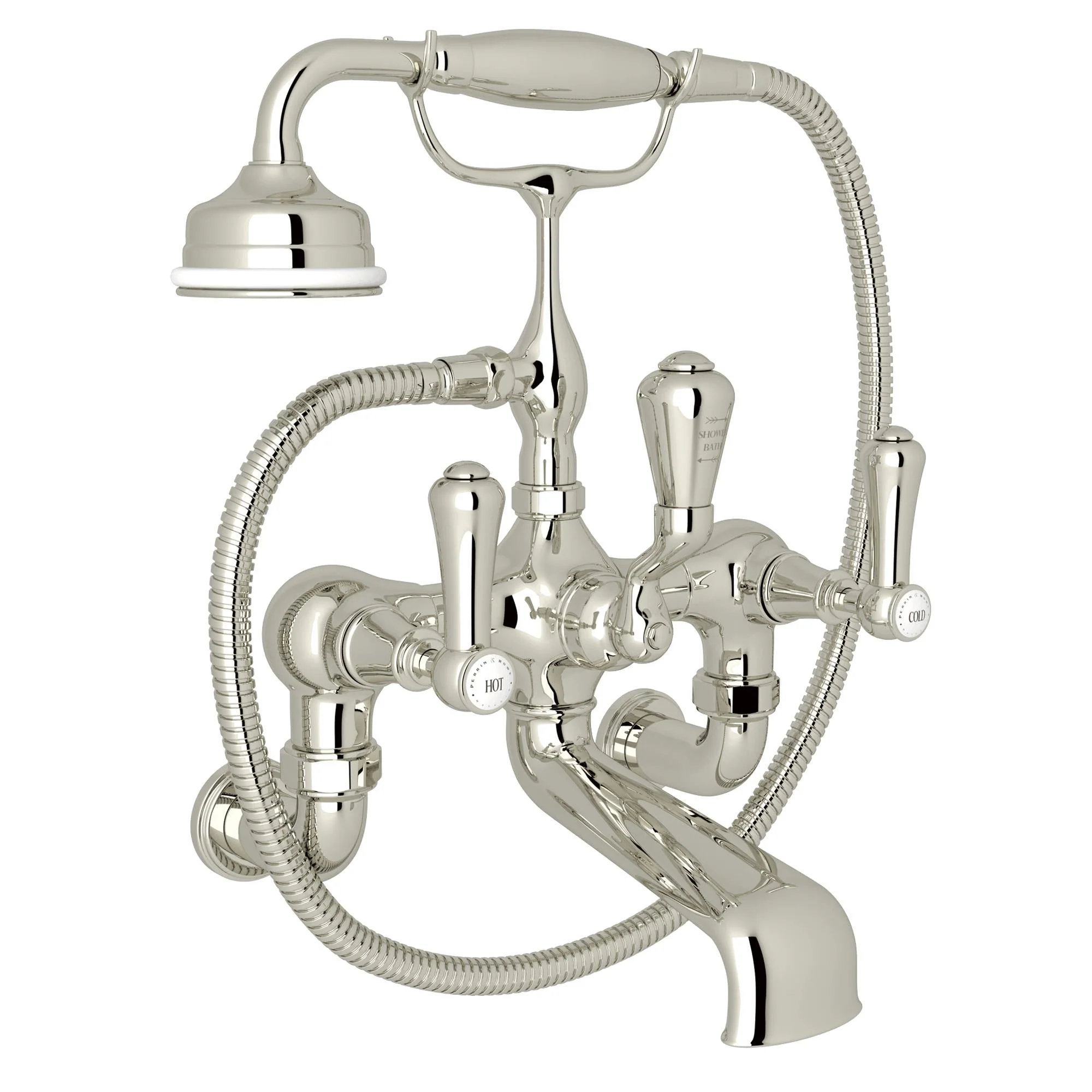 Perrin & Rowe U.3006 Georgian Era Exposed Wall Mount Tub Filler - Image 10