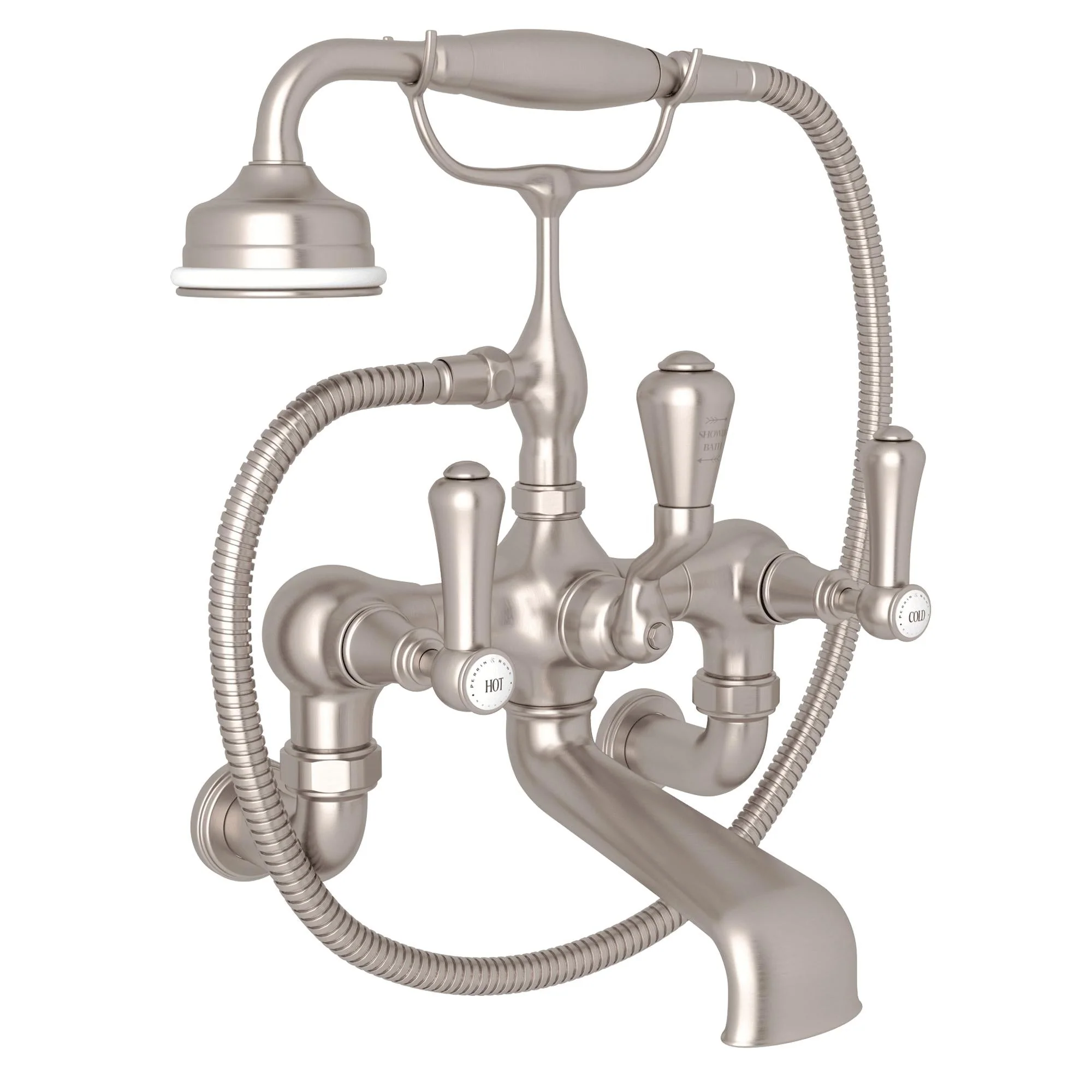 Perrin & Rowe U.3006 Georgian Era Exposed Wall Mount Tub Filler - Image 11