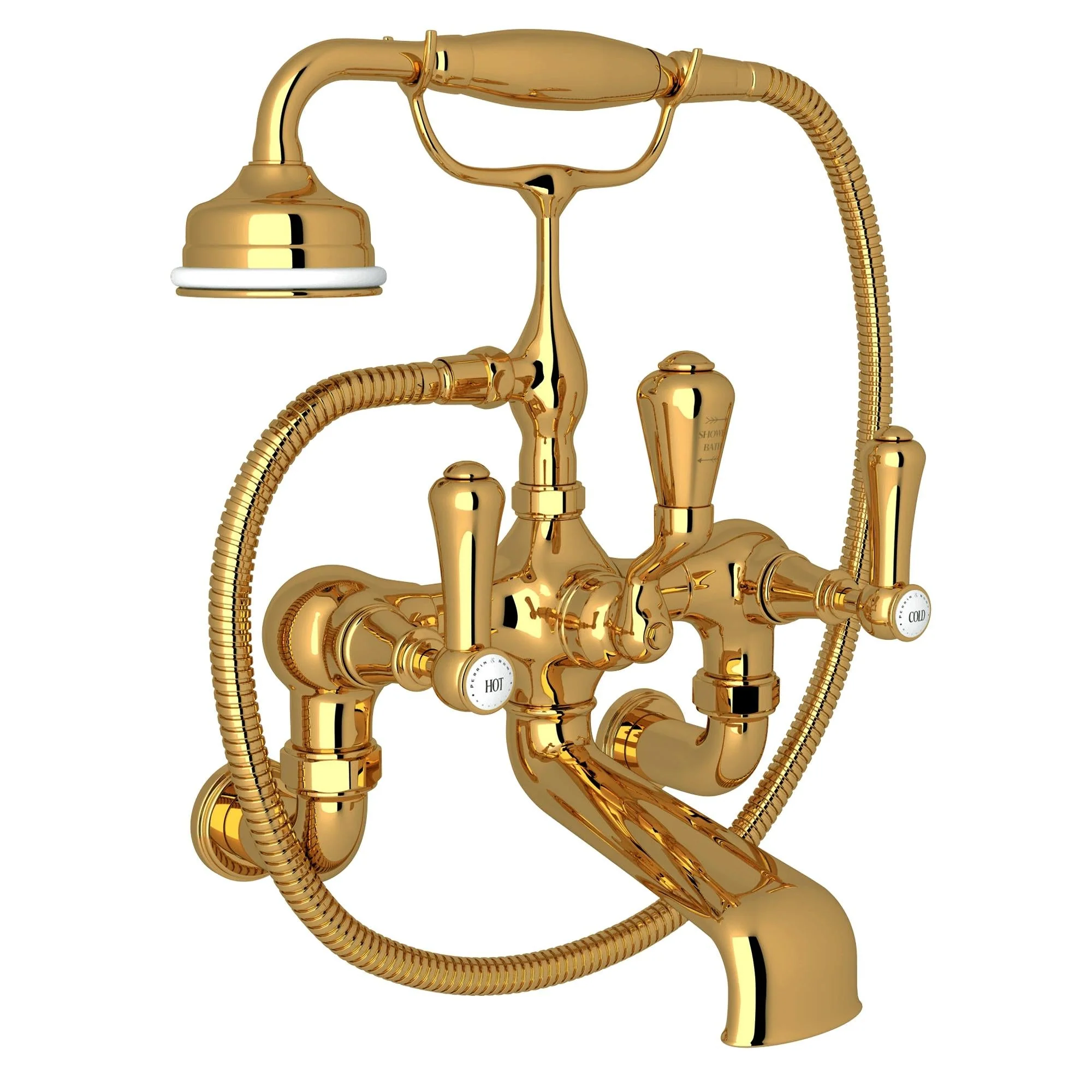 Perrin & Rowe U.3006 Georgian Era Exposed Wall Mount Tub Filler - Image 12