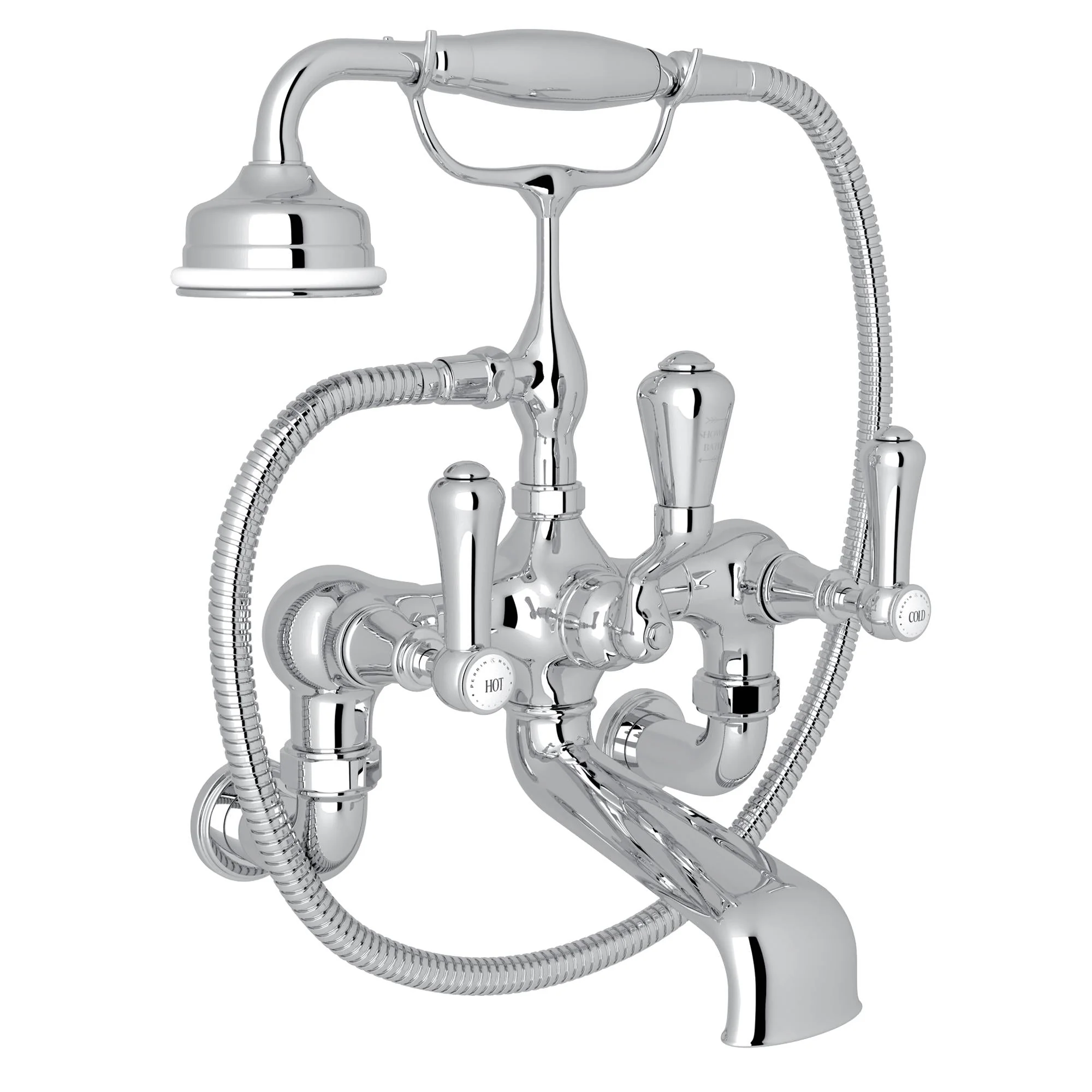 Perrin & Rowe U.3006 Georgian Era Exposed Wall Mount Tub Filler - Image 7