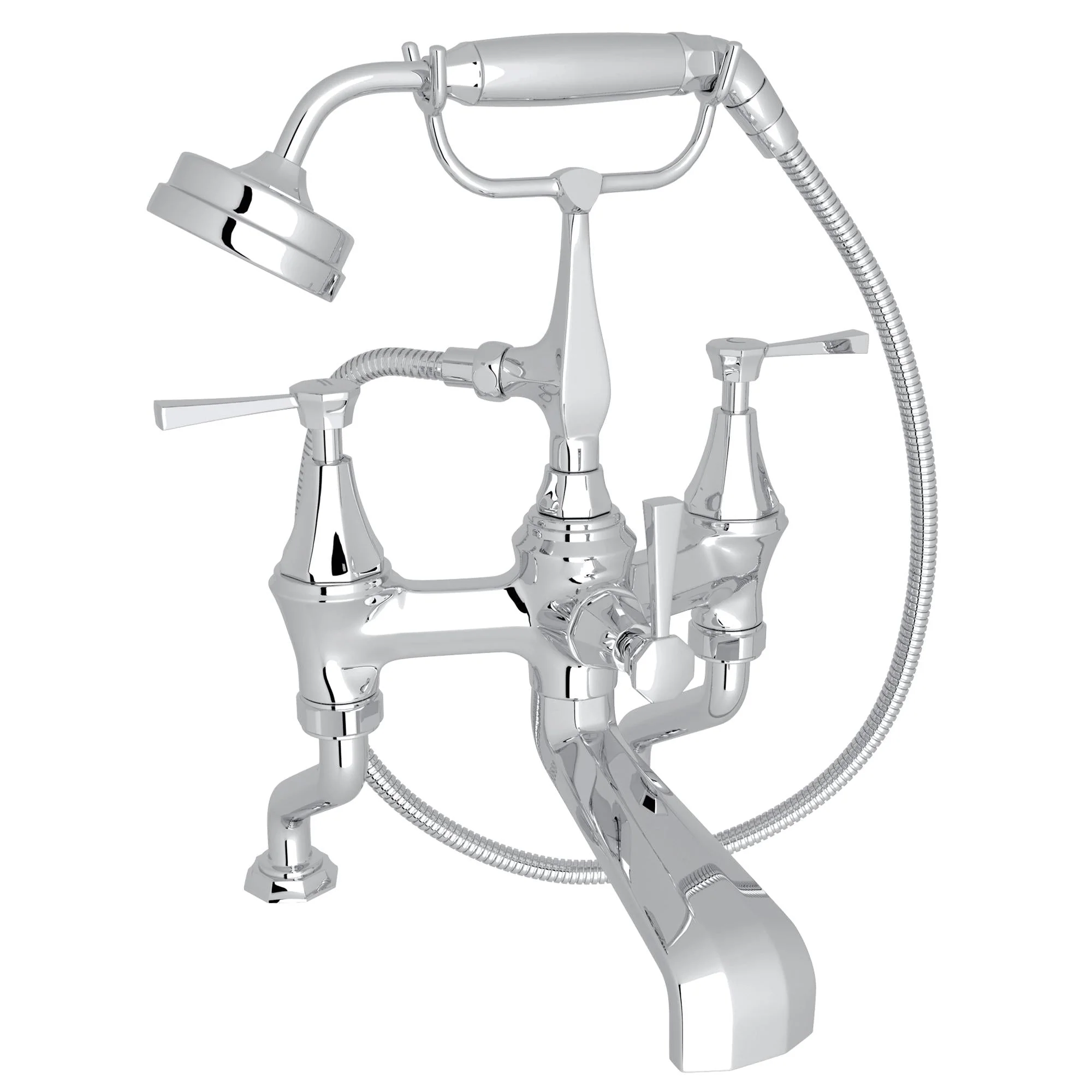 Perrin & Rowe U.3100 Deco Exposed Deck Mount Tub Filler