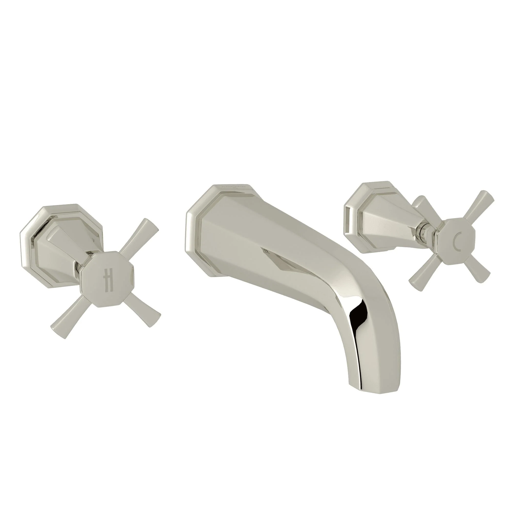 Perrin & Rowe U.3171 Deco Wall Mount Lavatory Faucet - Image 3