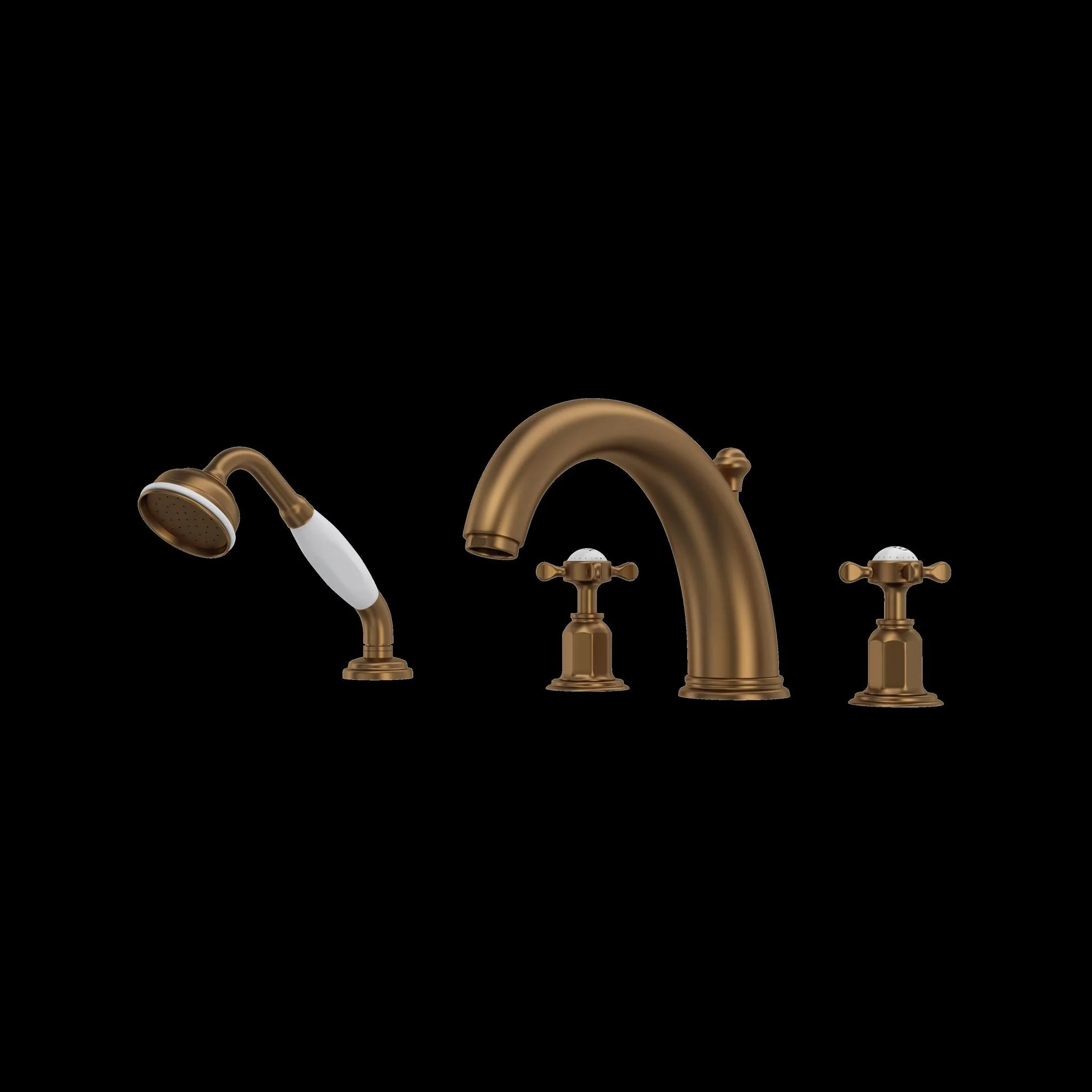 Perrin & Rowe U.3249 Edwardian 4-Hole Deck Mount Tub Filler - Image 2