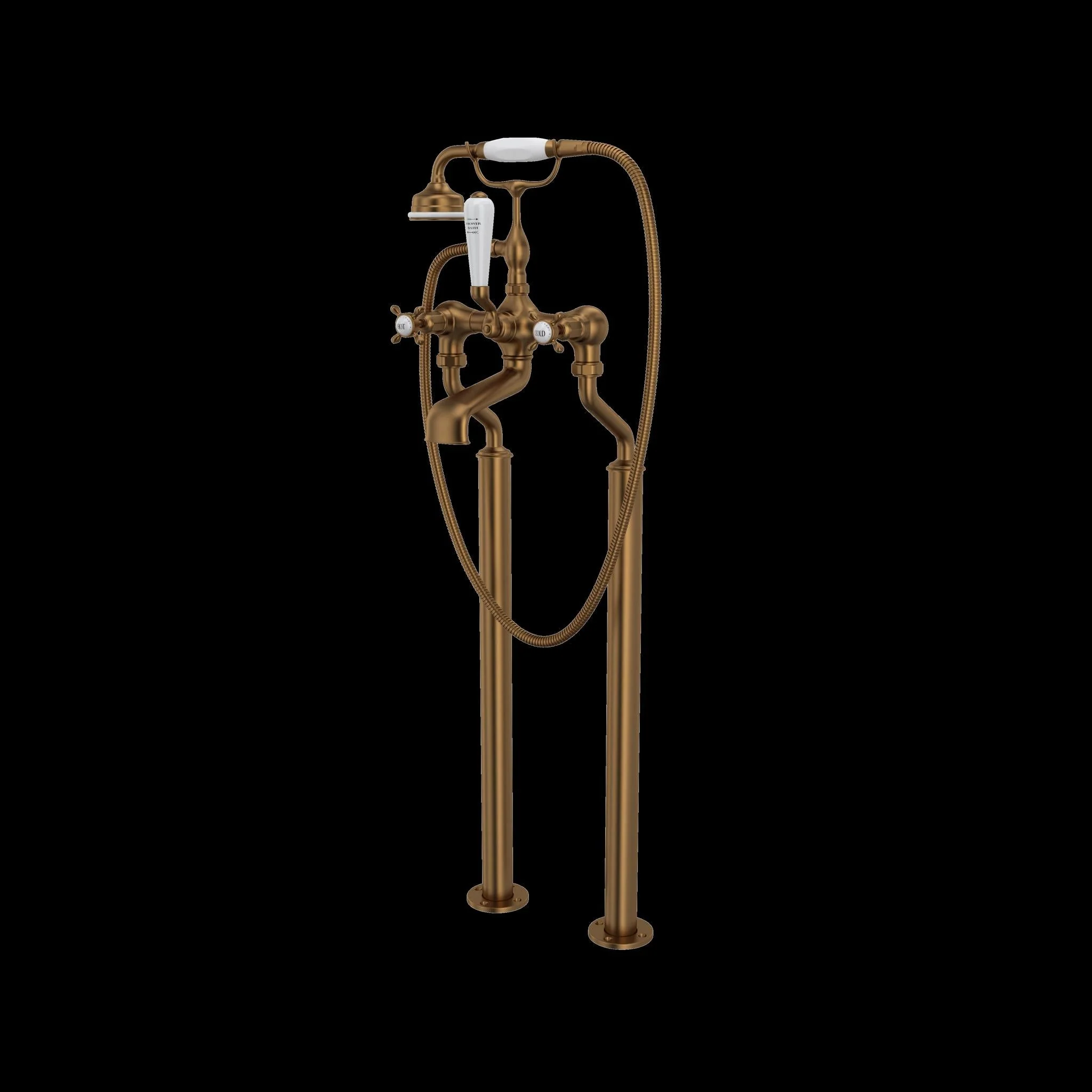 Perrin & Rowe U.3521 Edwardian Floor Mount Tub Filler - Image 2